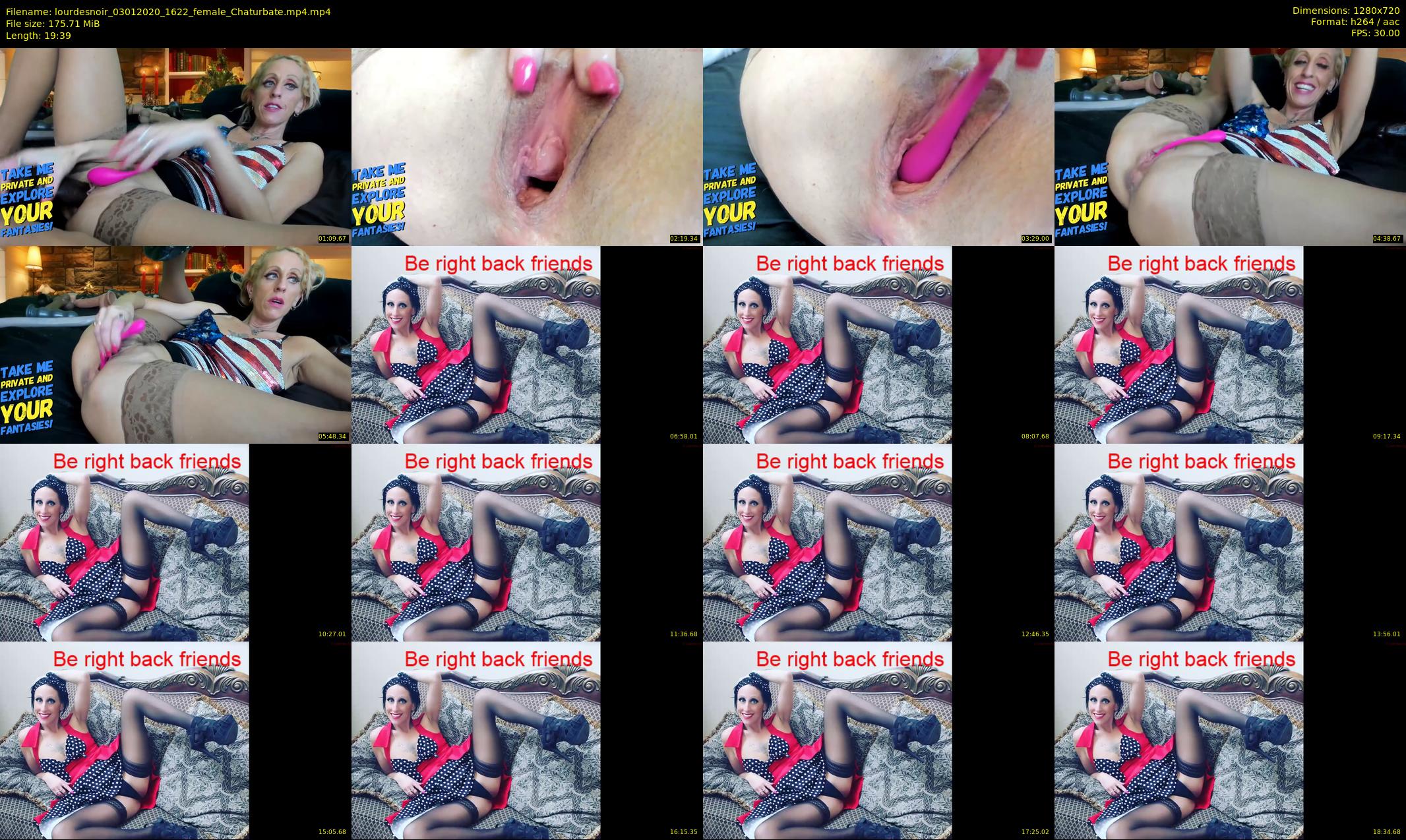 lourdesnoir — 20 minute Chaturbate female cam show recording, 720p, Jan 3, 2020