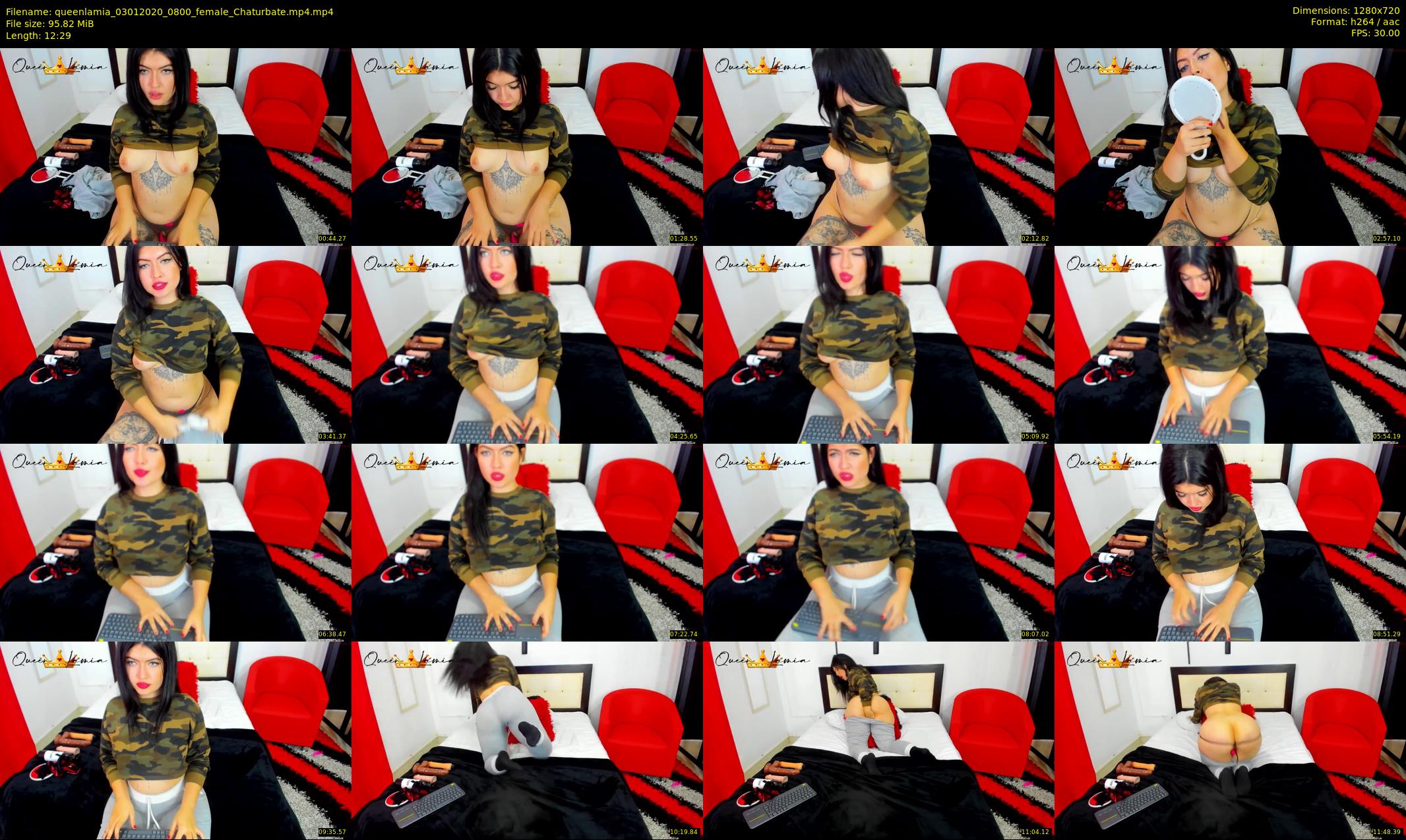 queenlamia — 13 minute Chaturbate female cam show recording, 720p, Jan 3, 2020