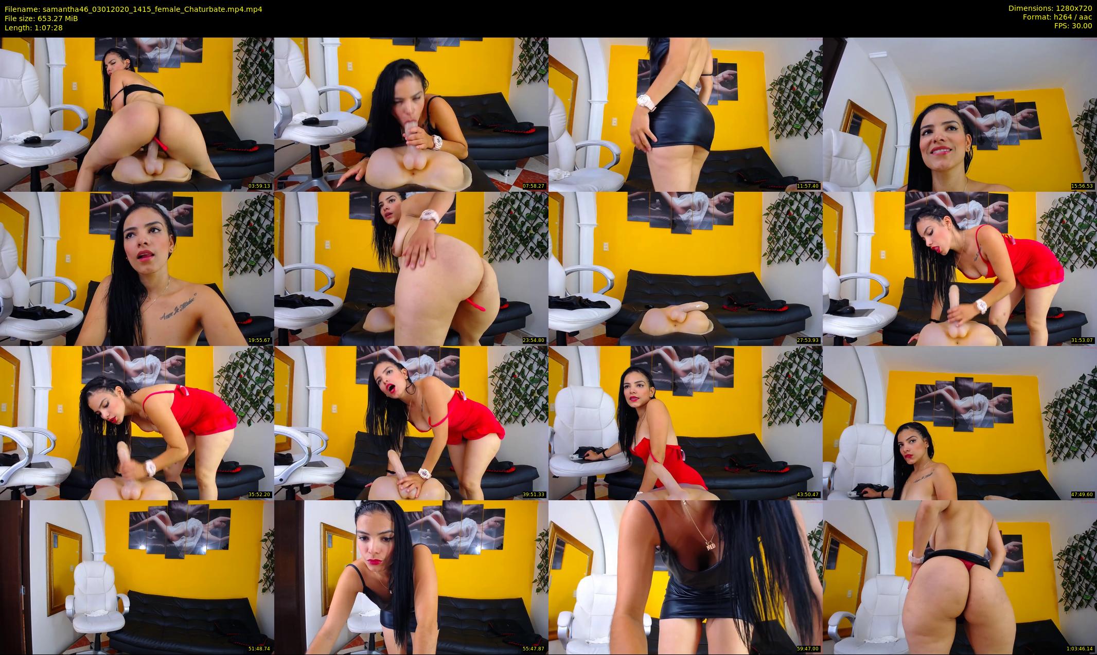 samantha46 — 68 minute Chaturbate female cam show recording, 720p, Jan 3, 2020