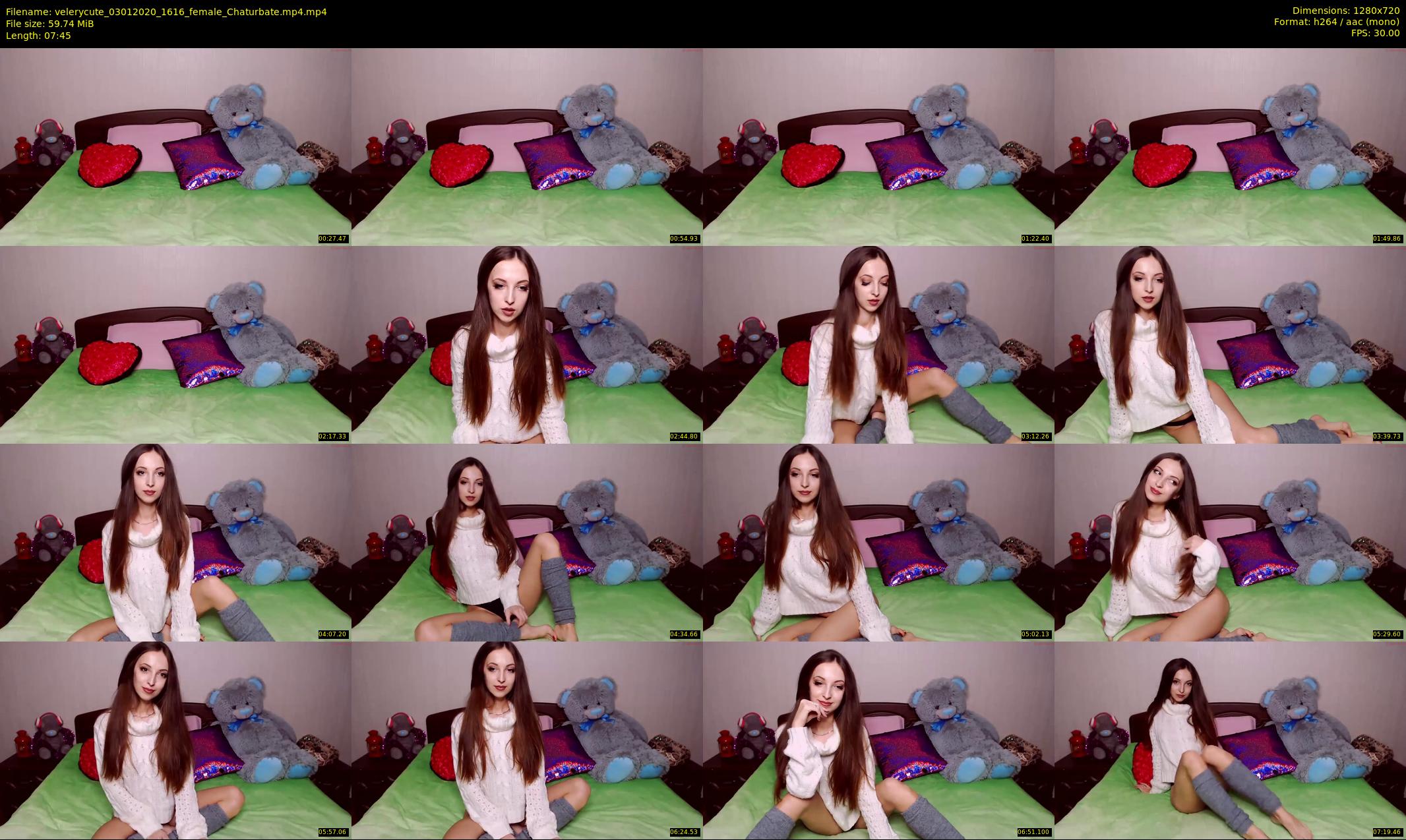 velerycute — 8 minute Chaturbate female cam show recording, 720p, Jan 3, 2020