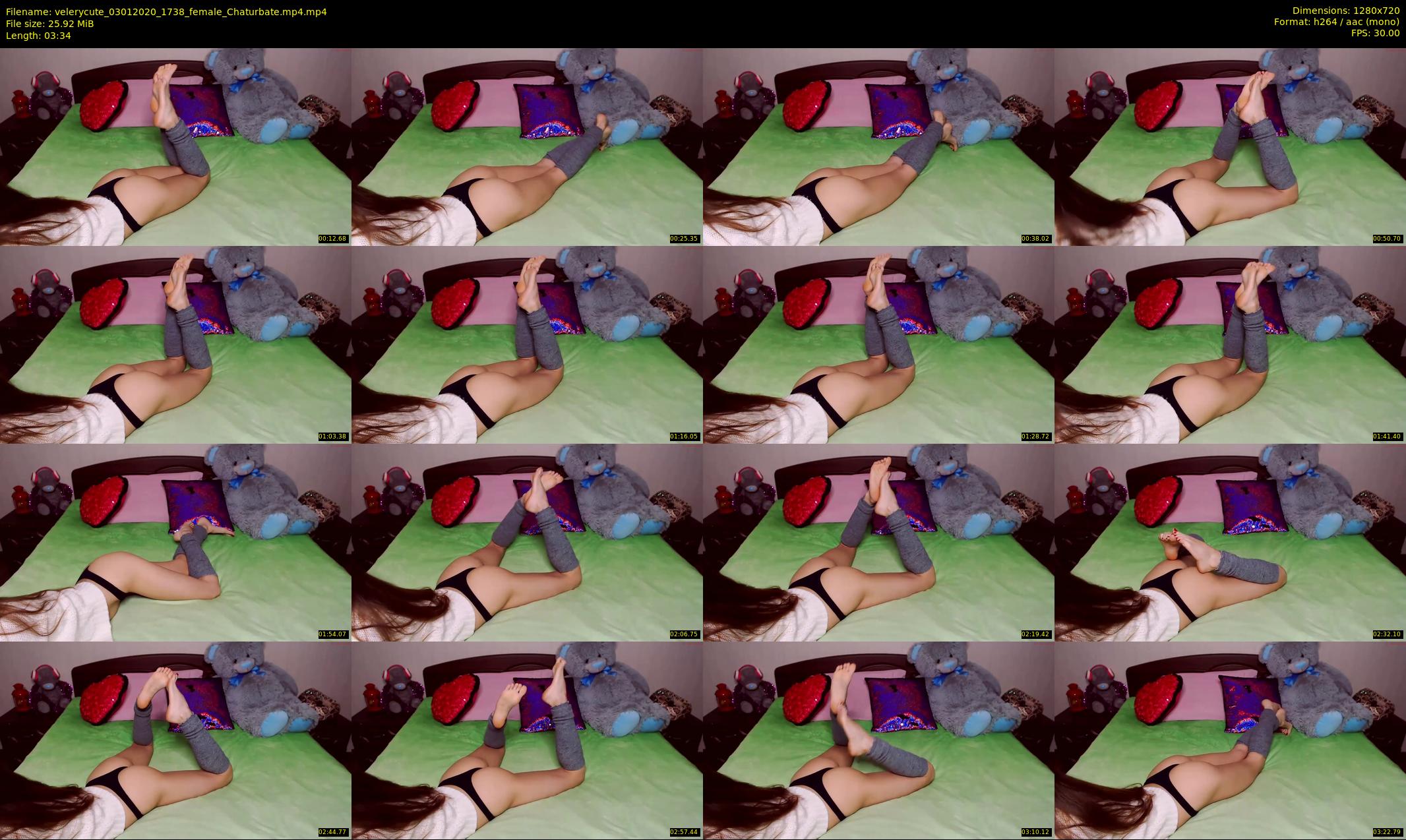 velerycute — 4 minute Chaturbate female cam show recording, 720p, Jan 3, 2020