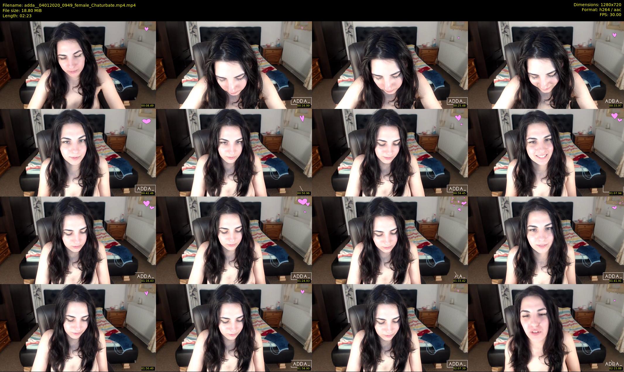 adda_ — 3 minute Chaturbate female cam show recording, 720p, Jan 4, 2020