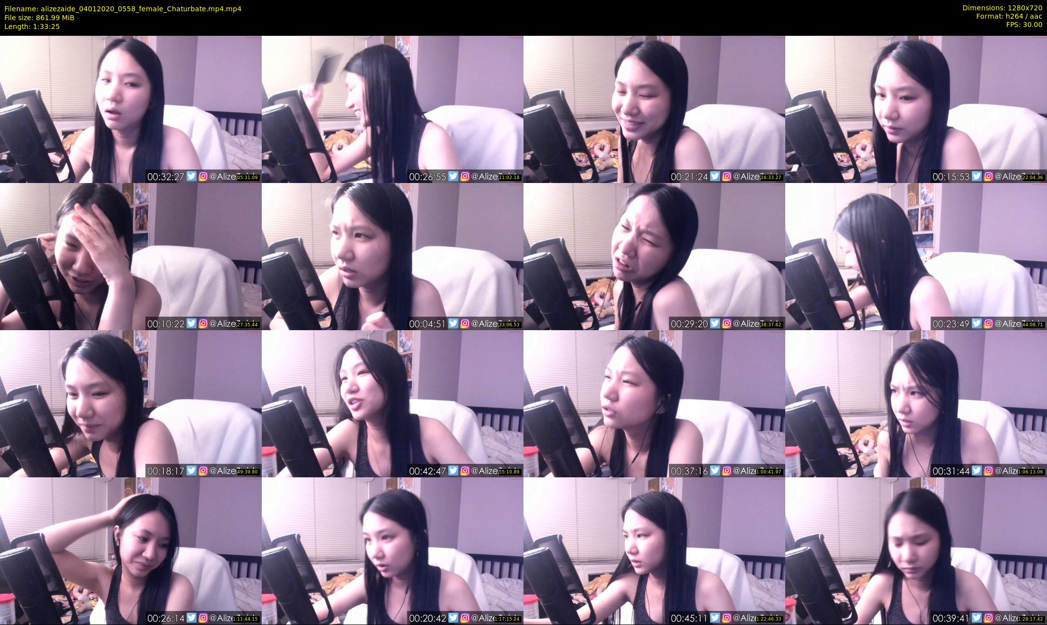 alizezaide — 94 minute Chaturbate female cam show recording, 720p, Jan 4, 2020