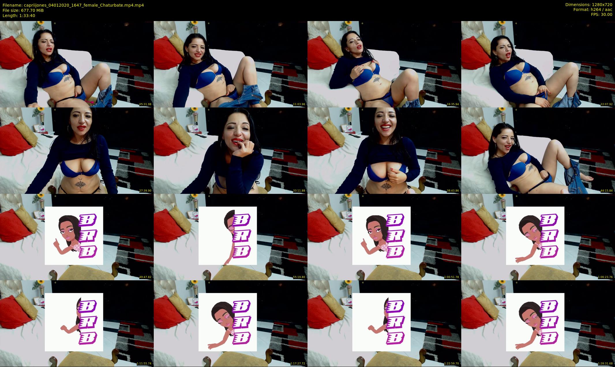 capriijones — 94 minute Chaturbate female cam show recording, 720p, Jan 4, 2020