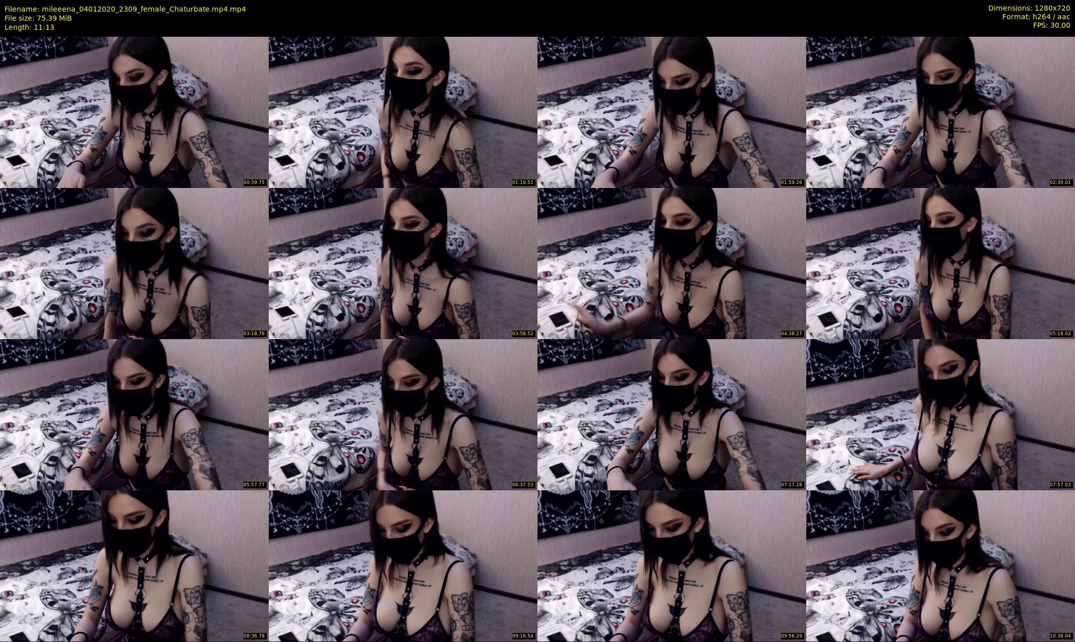 mileeena — 12 minute Chaturbate female cam show recording, 720p, Jan 4, 2020