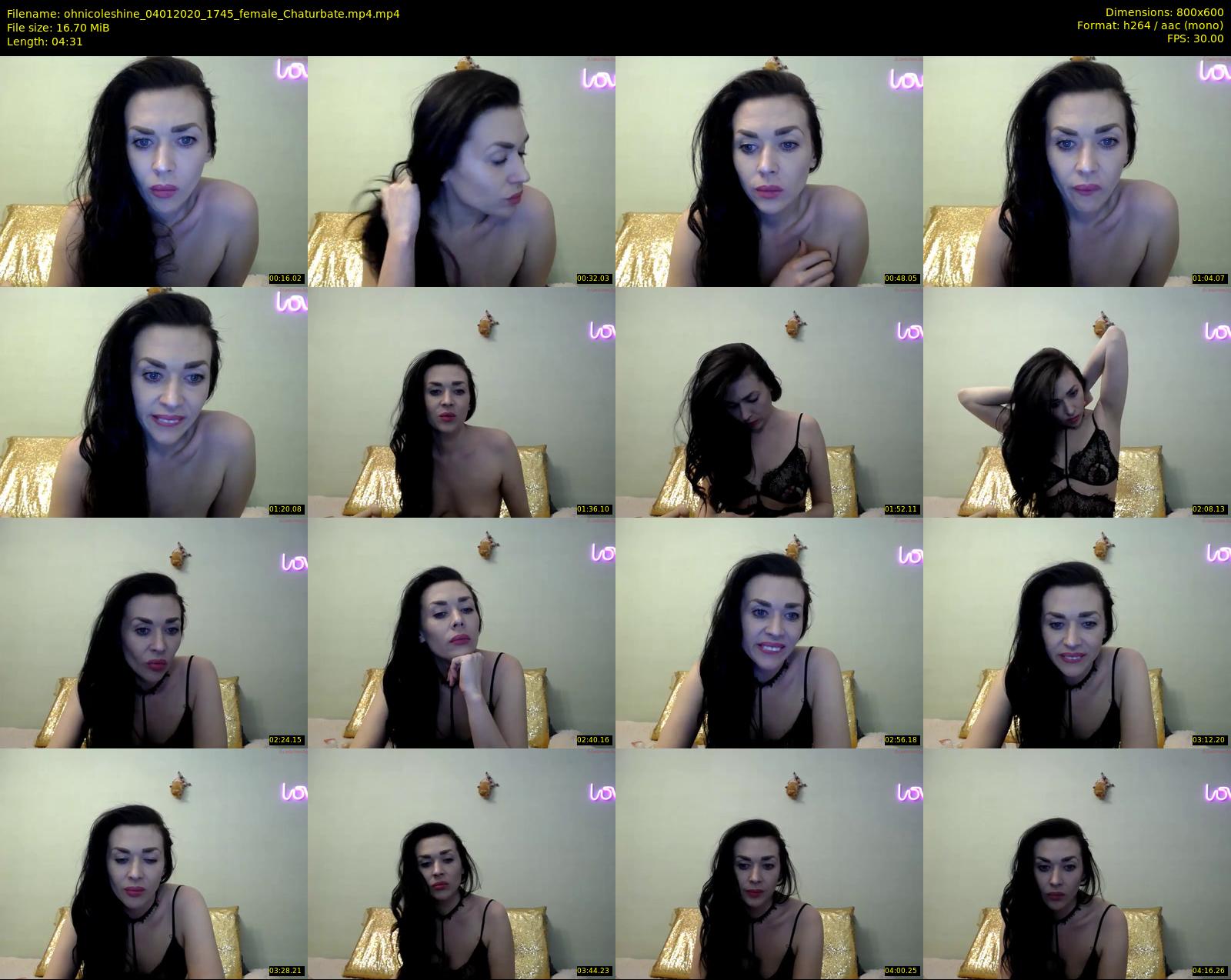 ohnicoleshine — 5 minute Chaturbate female cam show recording, 480p, Jan 4, 2020