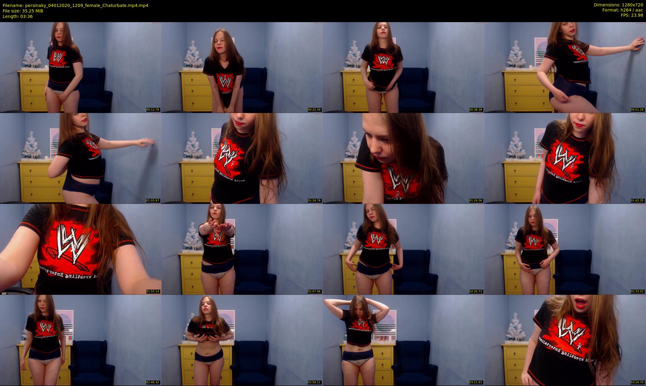 persinaky — 4 minute Chaturbate female cam show recording, 720p, Jan 4, 2020