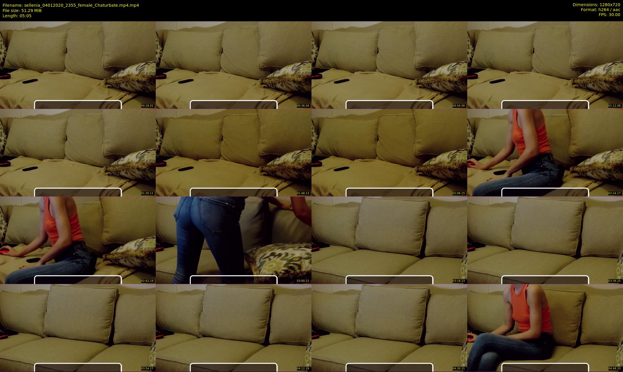 sellenia — 6 minute Chaturbate female cam show recording, 720p, Jan 4, 2020