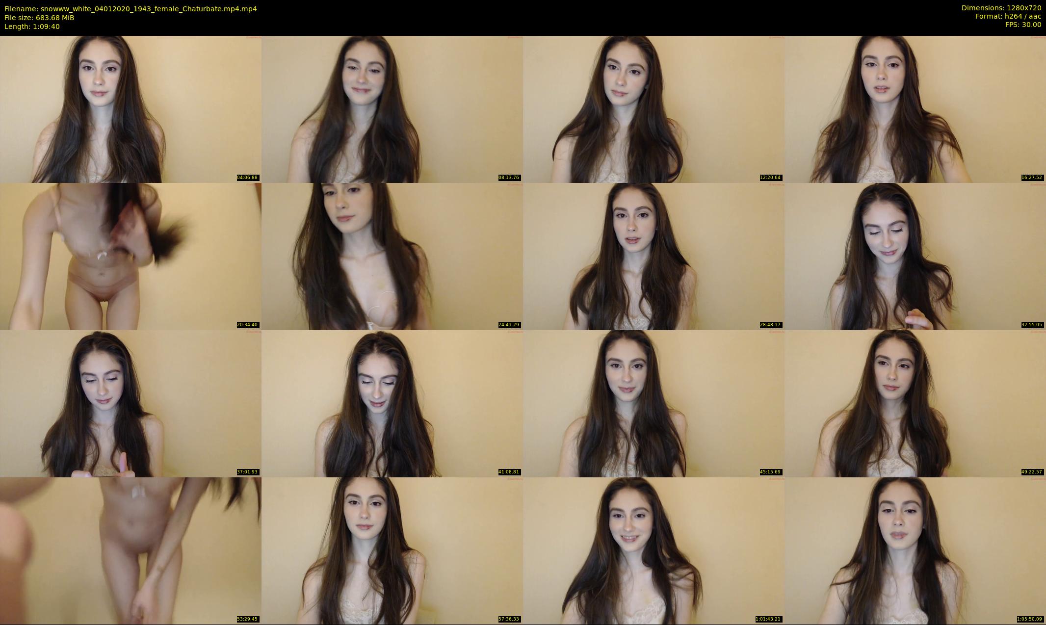 snowww_white — 70 minute Chaturbate female cam show recording, 720p, Jan 4, 2020