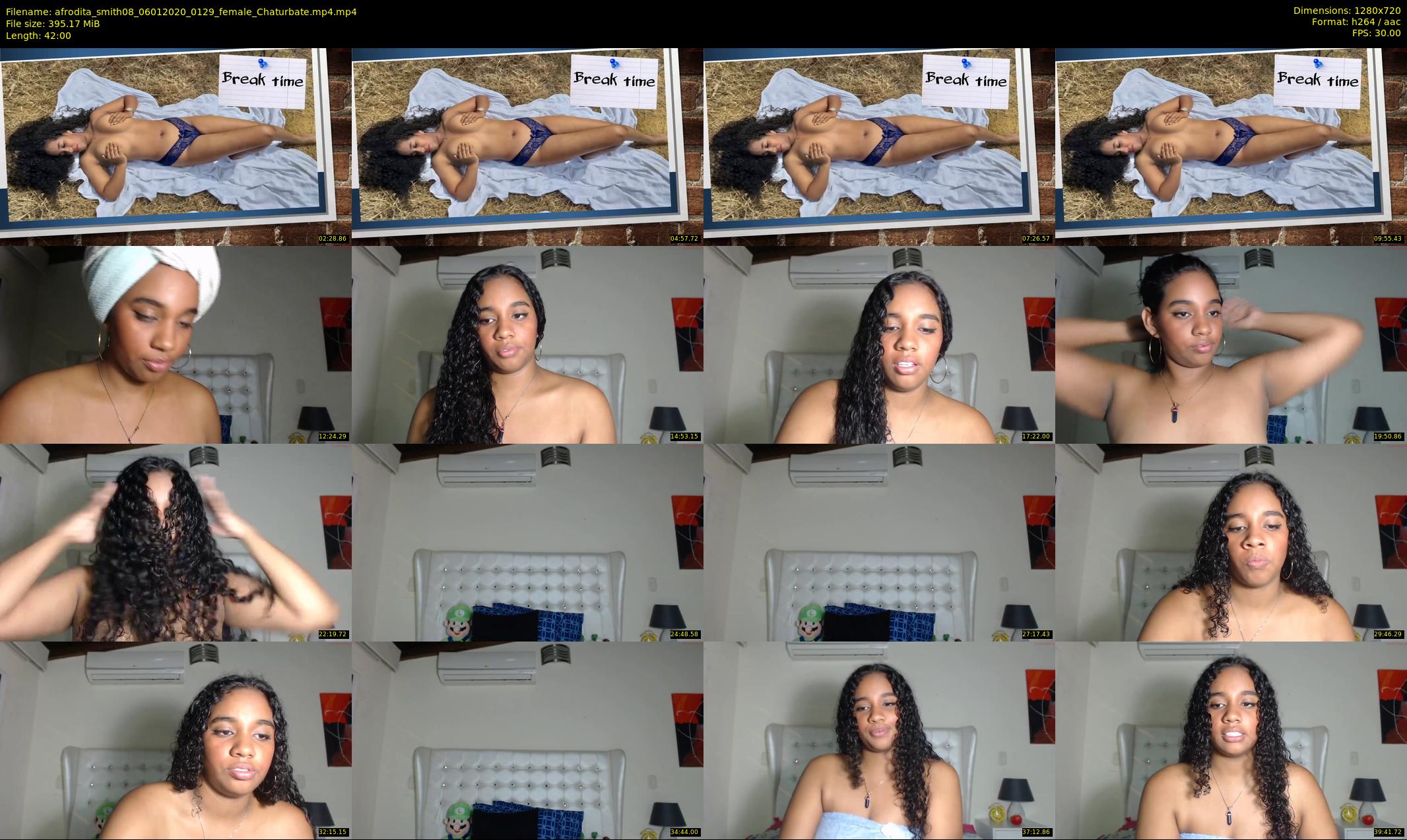 afrodita_smith08 — 42 minute Chaturbate female cam show recording, 720p, Jan 6, 2020
