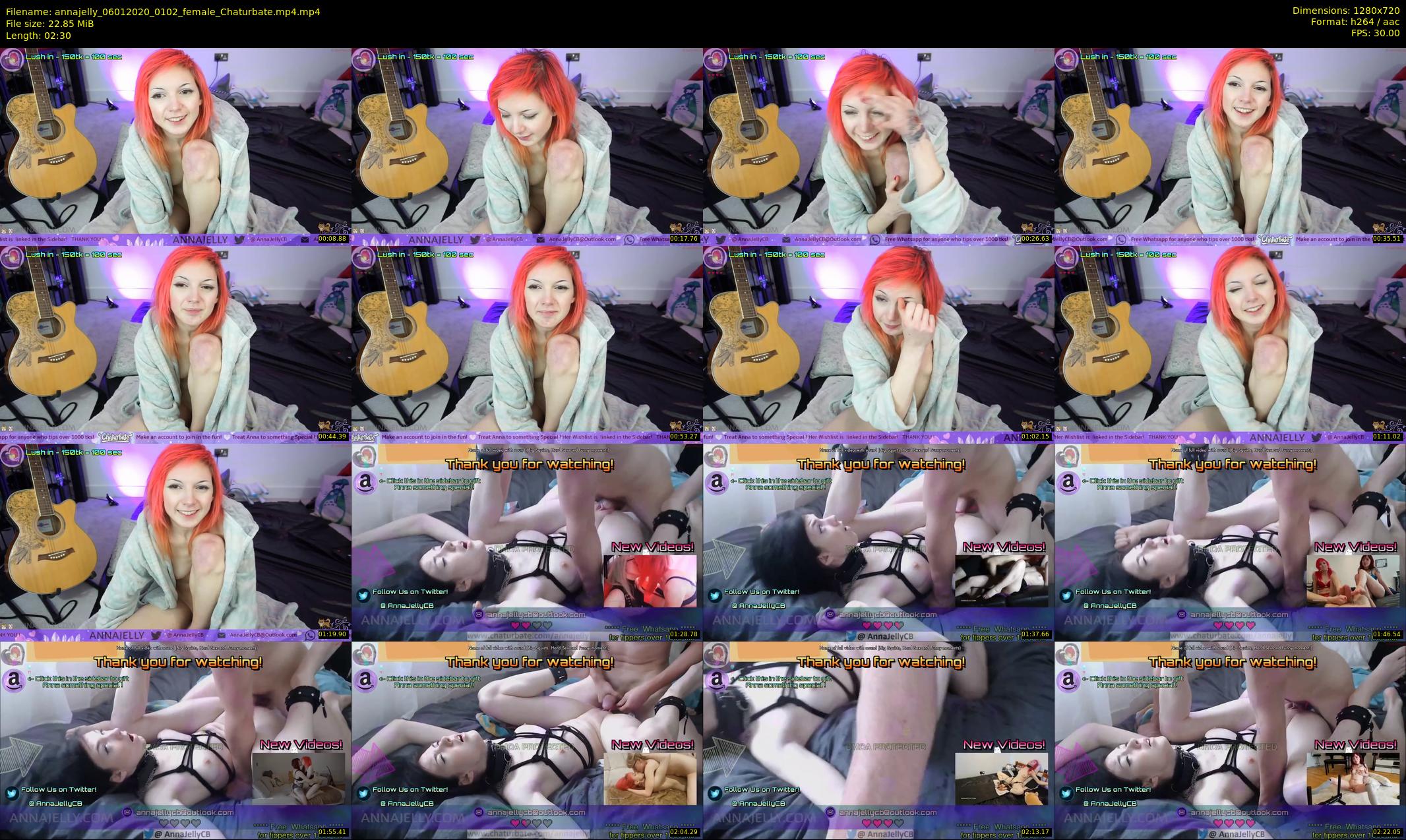 annajelly — 3 minute Chaturbate couple cam show recording, 720p, Jan 6, 2020