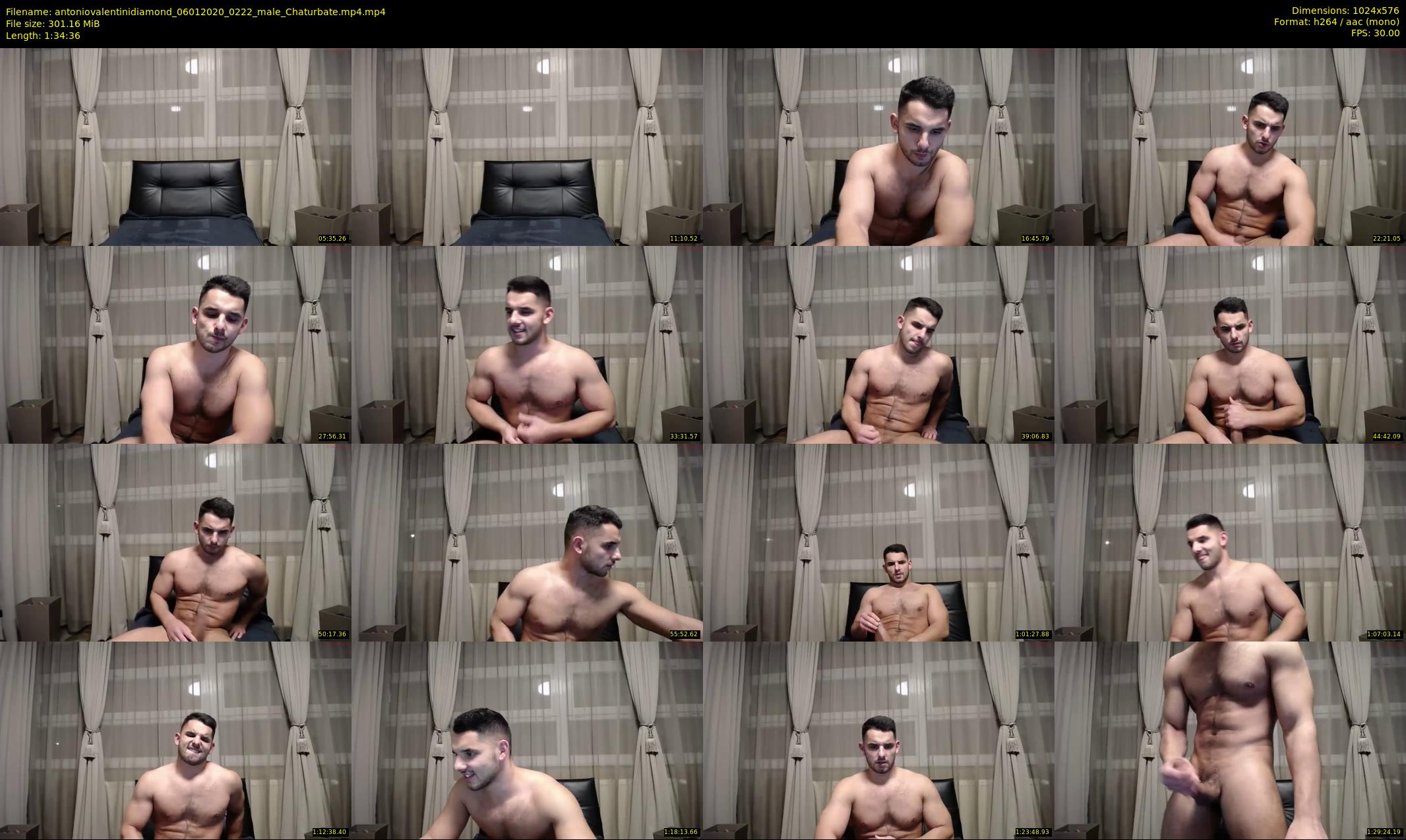 antoniovalentinidiamond — 95 minute Chaturbate male cam show recording, 480p, Jan 6, 2020