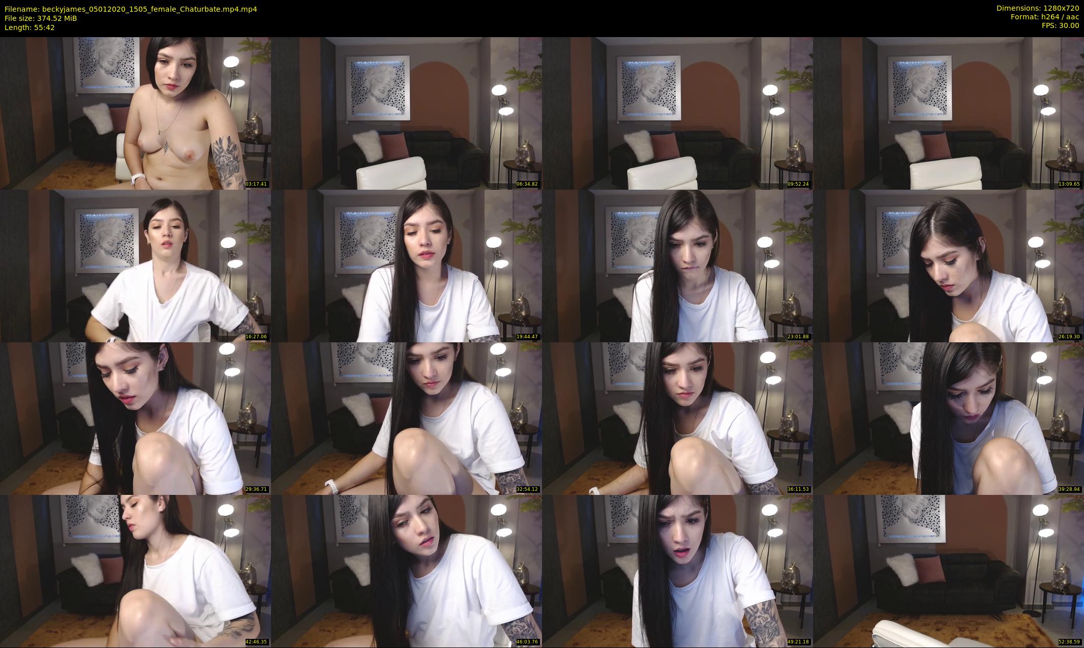 beckyjames — 56 minute Chaturbate female cam show recording, 720p, Jan 5, 2020