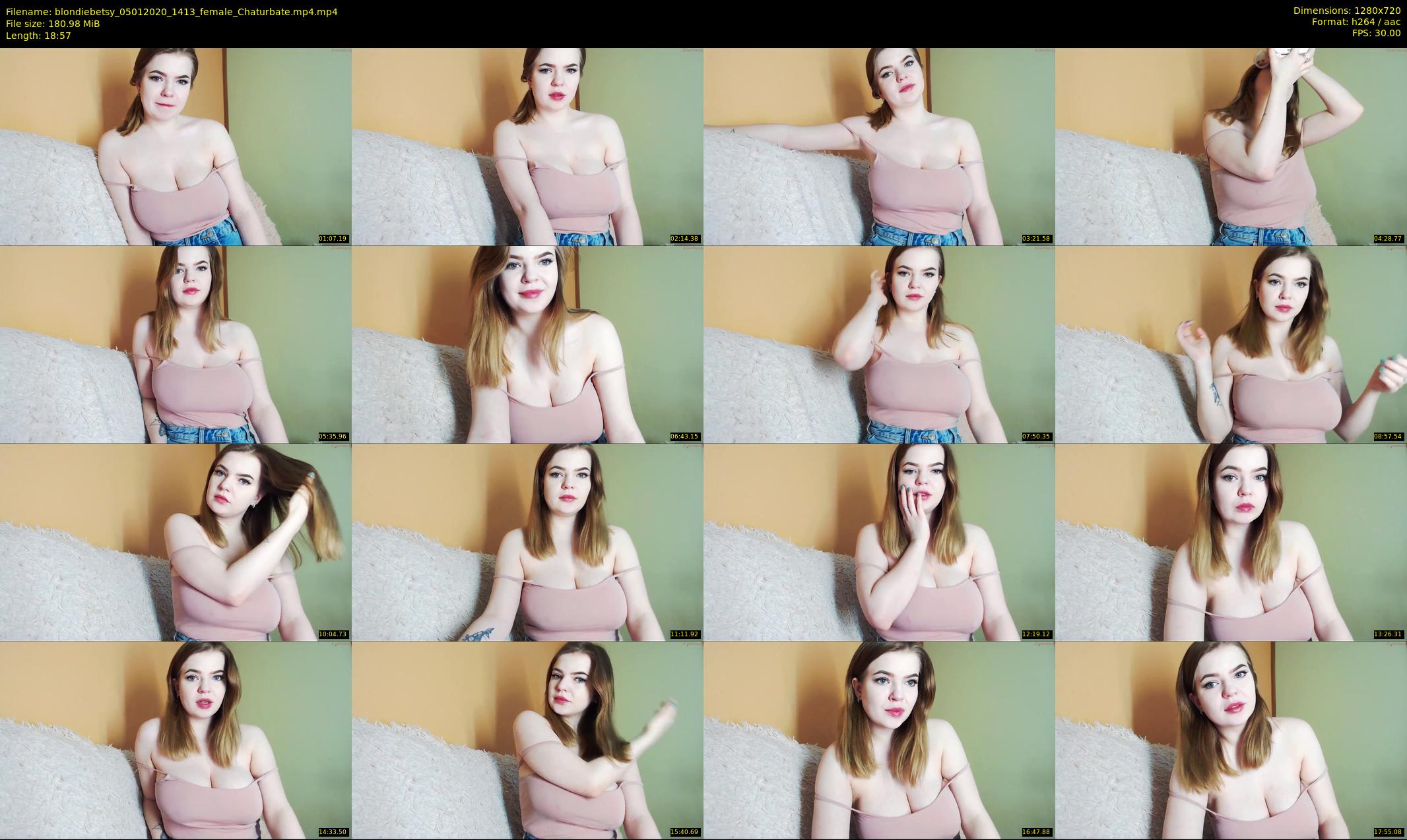 blondiebetsy — 19 minute Chaturbate female cam show recording, 720p, Jan 5, 2020