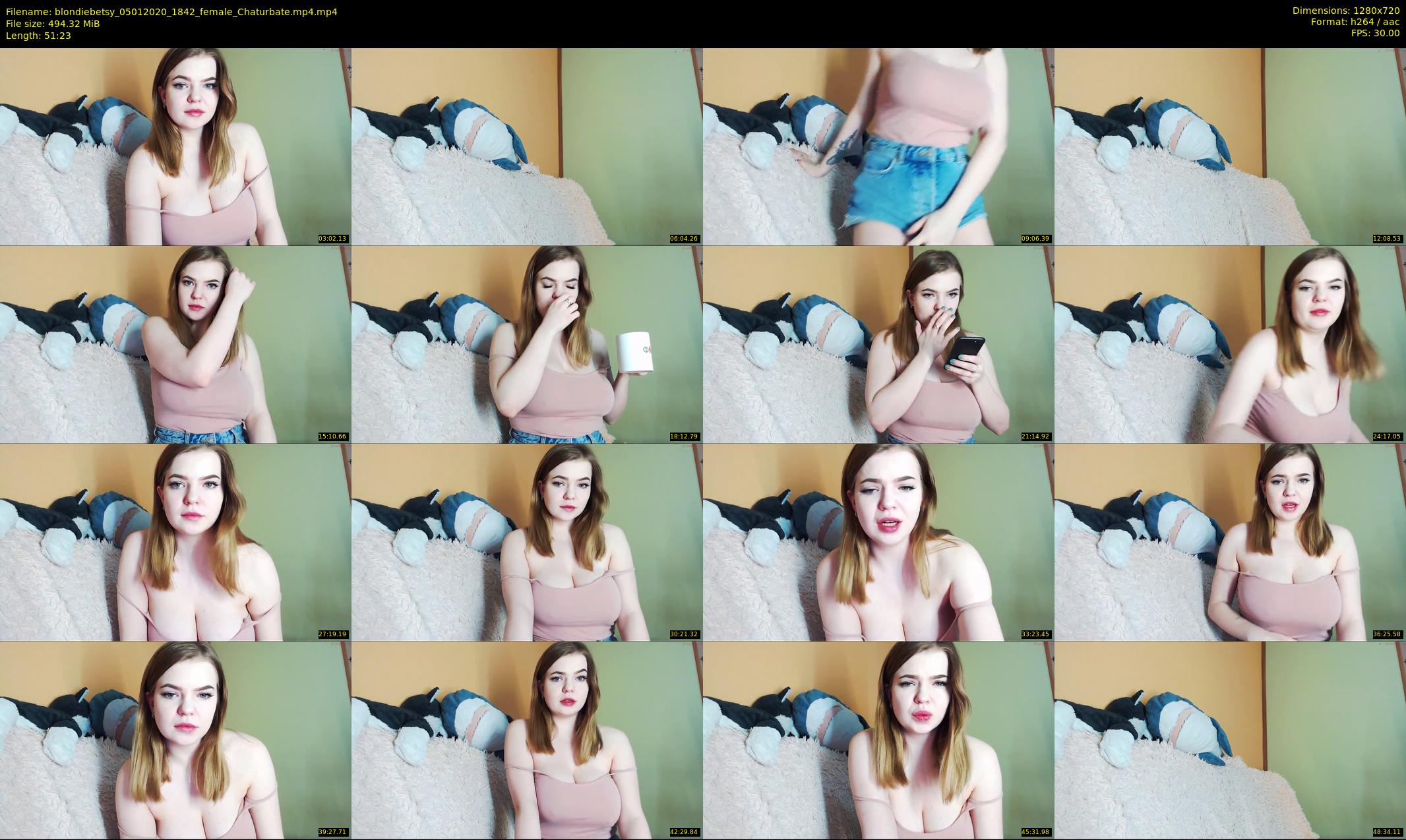 blondiebetsy — 52 minute Chaturbate female cam show recording, 720p, Jan 5, 2020