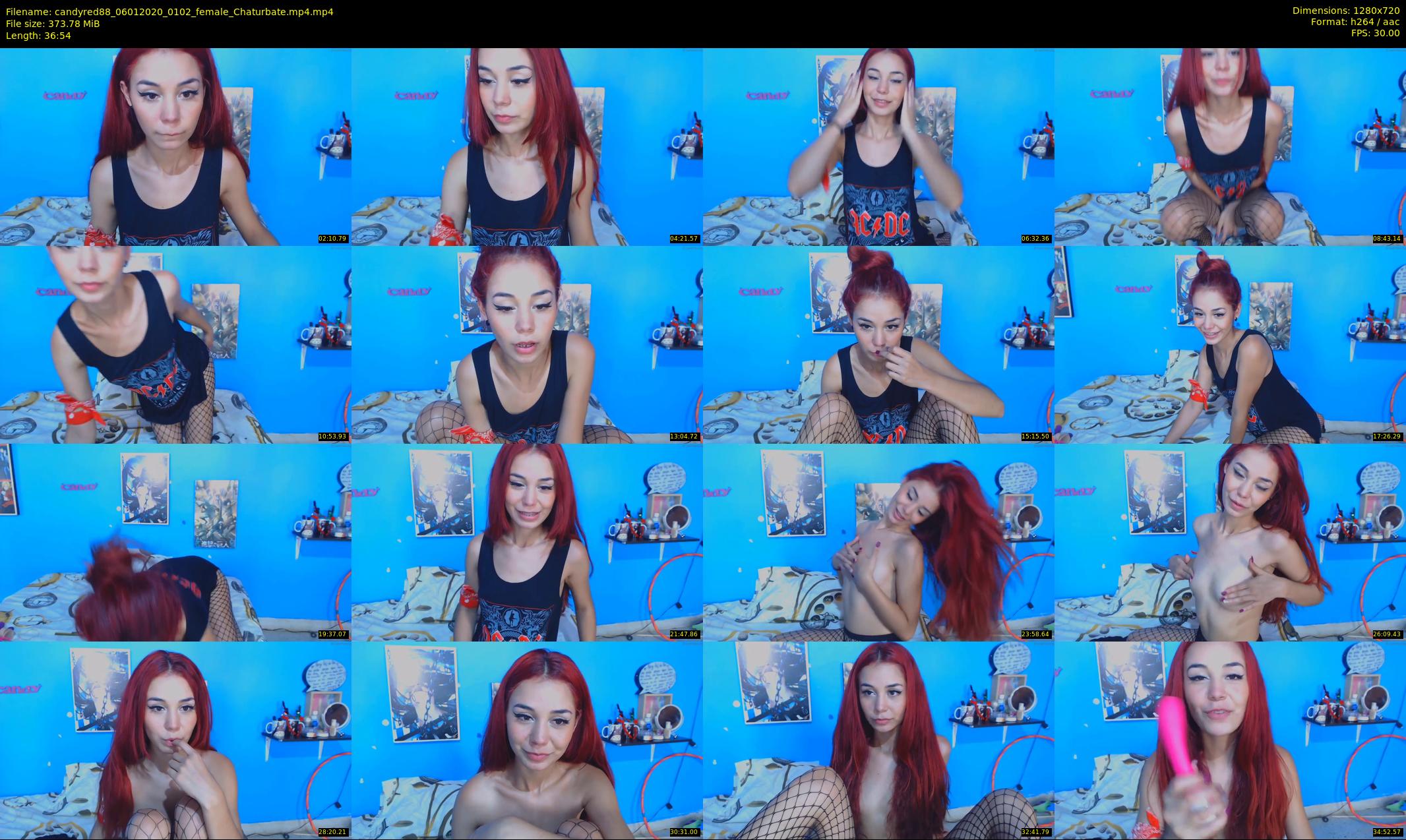 candyred88 — 37 minute Chaturbate female cam show recording, 720p, Jan 6, 2020