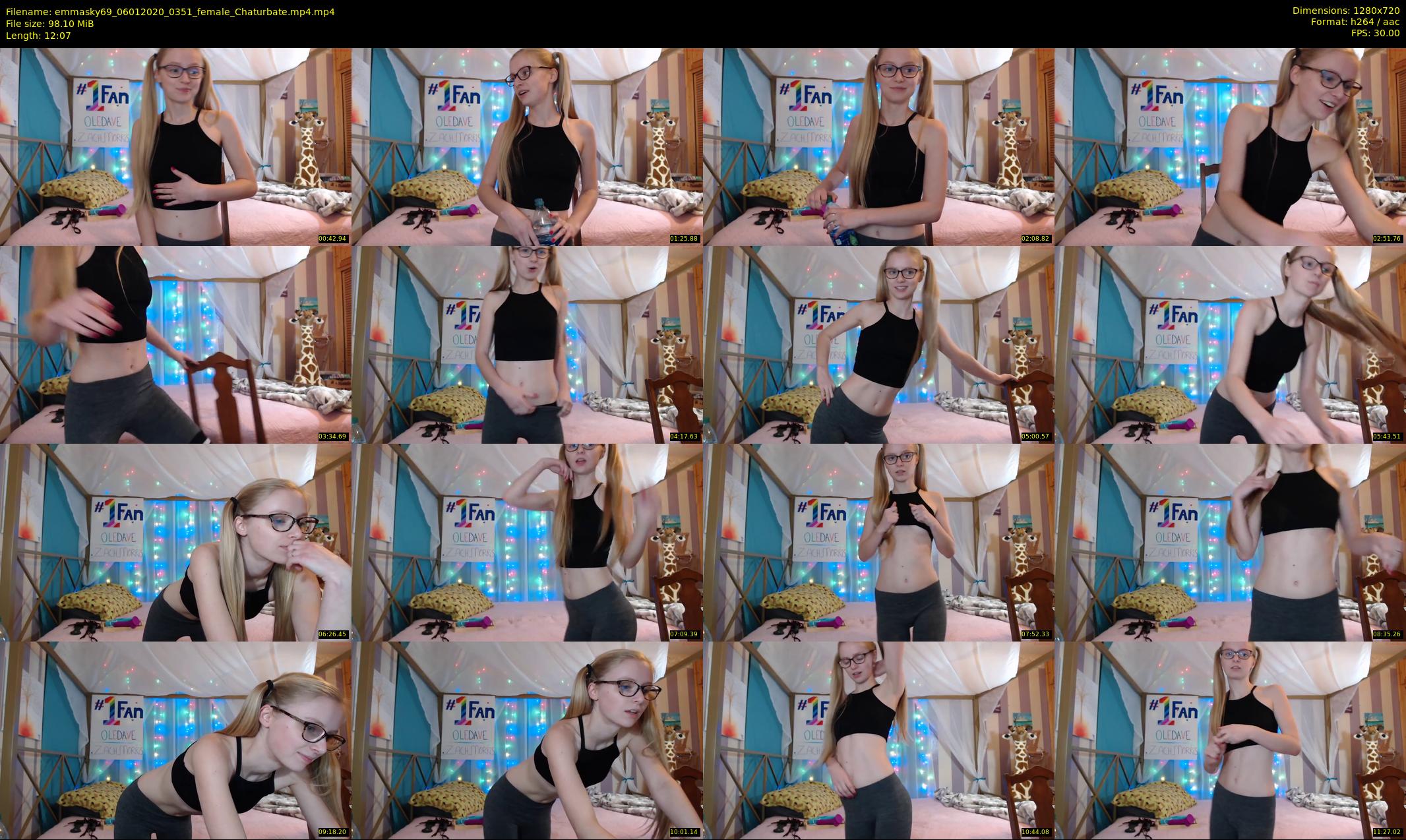 emmasky69 — 13 minute Chaturbate female cam show recording, 720p, Jan 6, 2020
