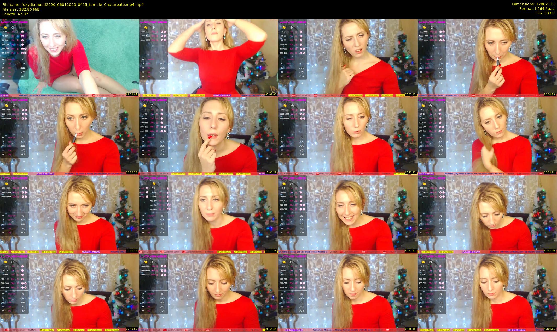 foxydiamond2020 — 43 minute Chaturbate female cam show recording, 720p, Jan 6, 2020
