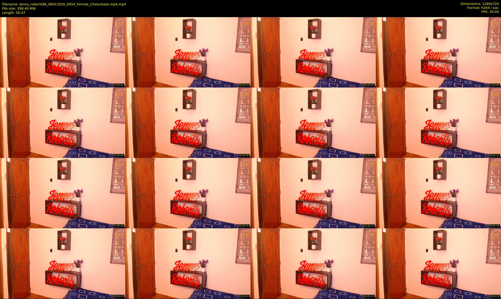 jenny_roberts96 — 51 minute Chaturbate female cam show recording, 720p, Jan 6, 2020