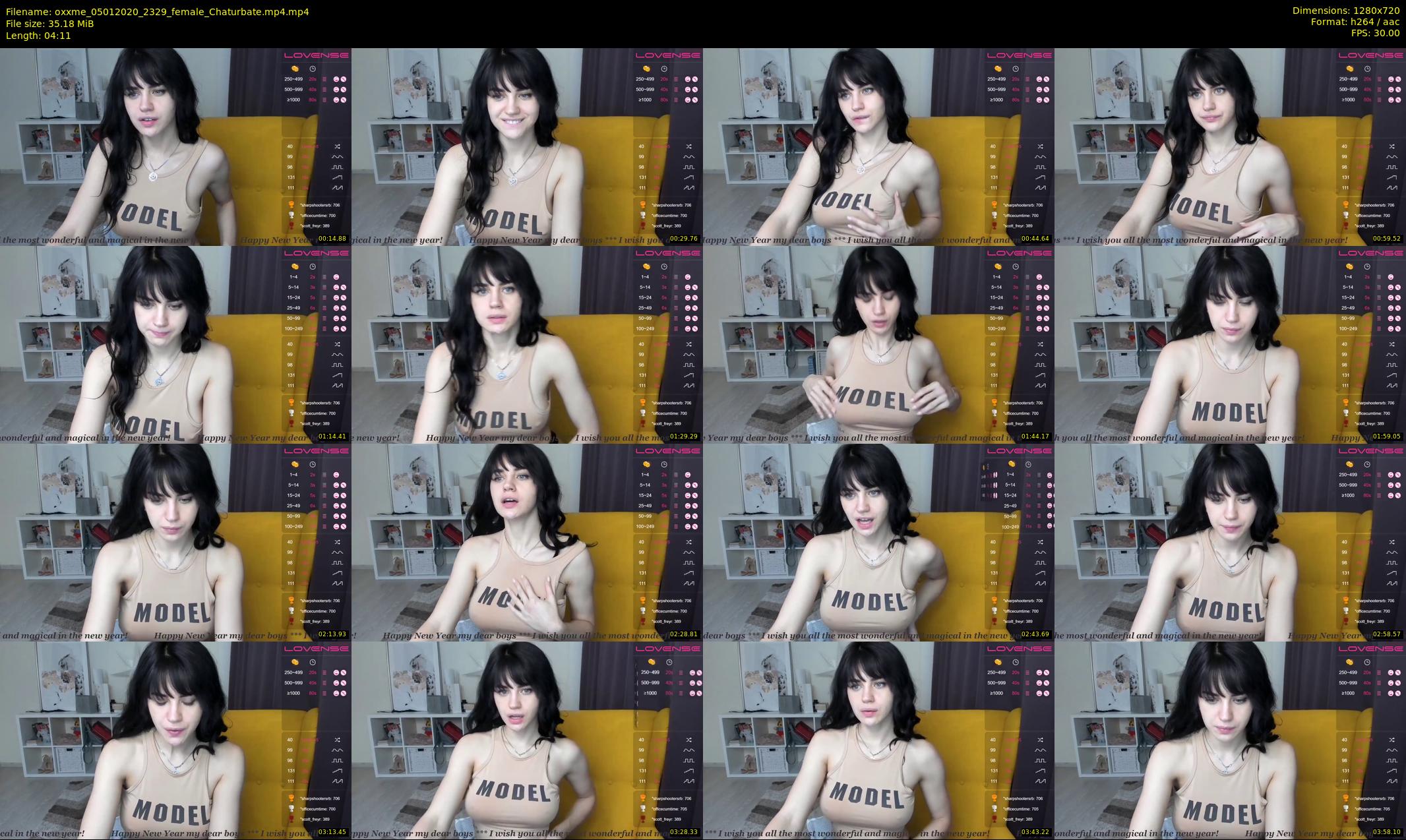oxxme — 5 minute Chaturbate female cam show recording, 720p, Jan 5, 2020