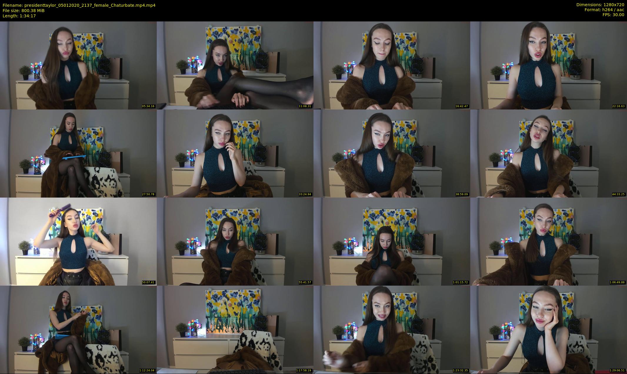 presidenttaylor — 95 minute Chaturbate female cam show recording, 720p, Jan 5, 2020