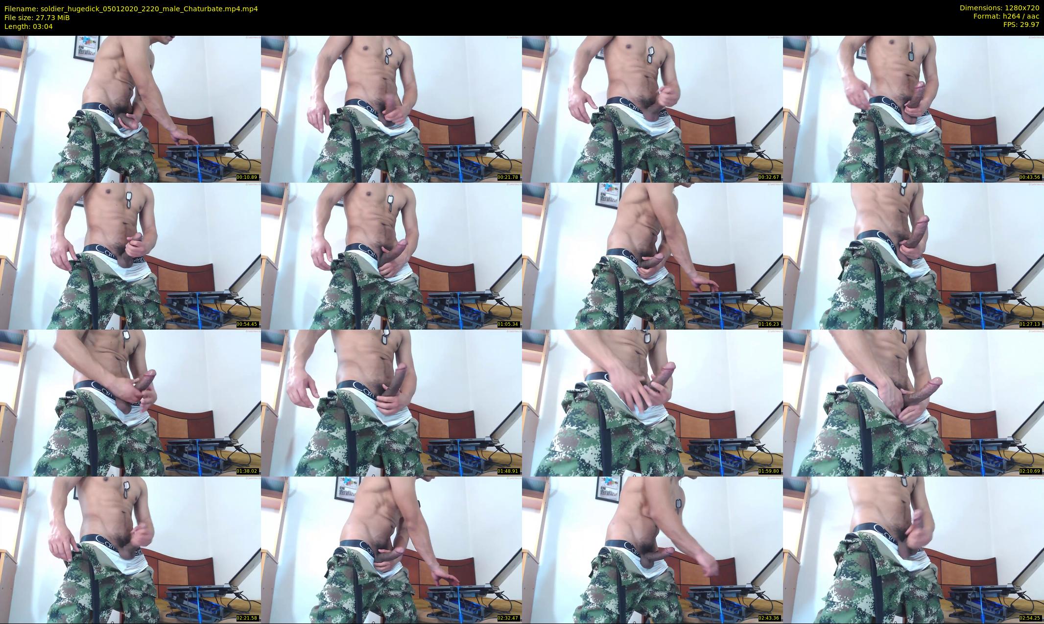 soldier_hugedick — 4 minute Chaturbate male cam show recording, 720p, Jan 5, 2020