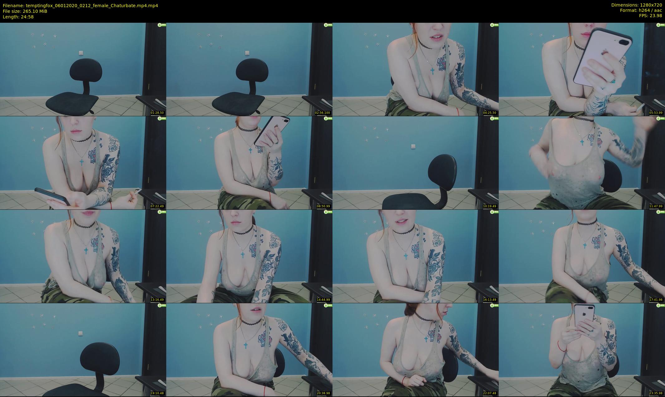 temptingfox — 25 minute Chaturbate female cam show recording, 720p, Jan 6, 2020