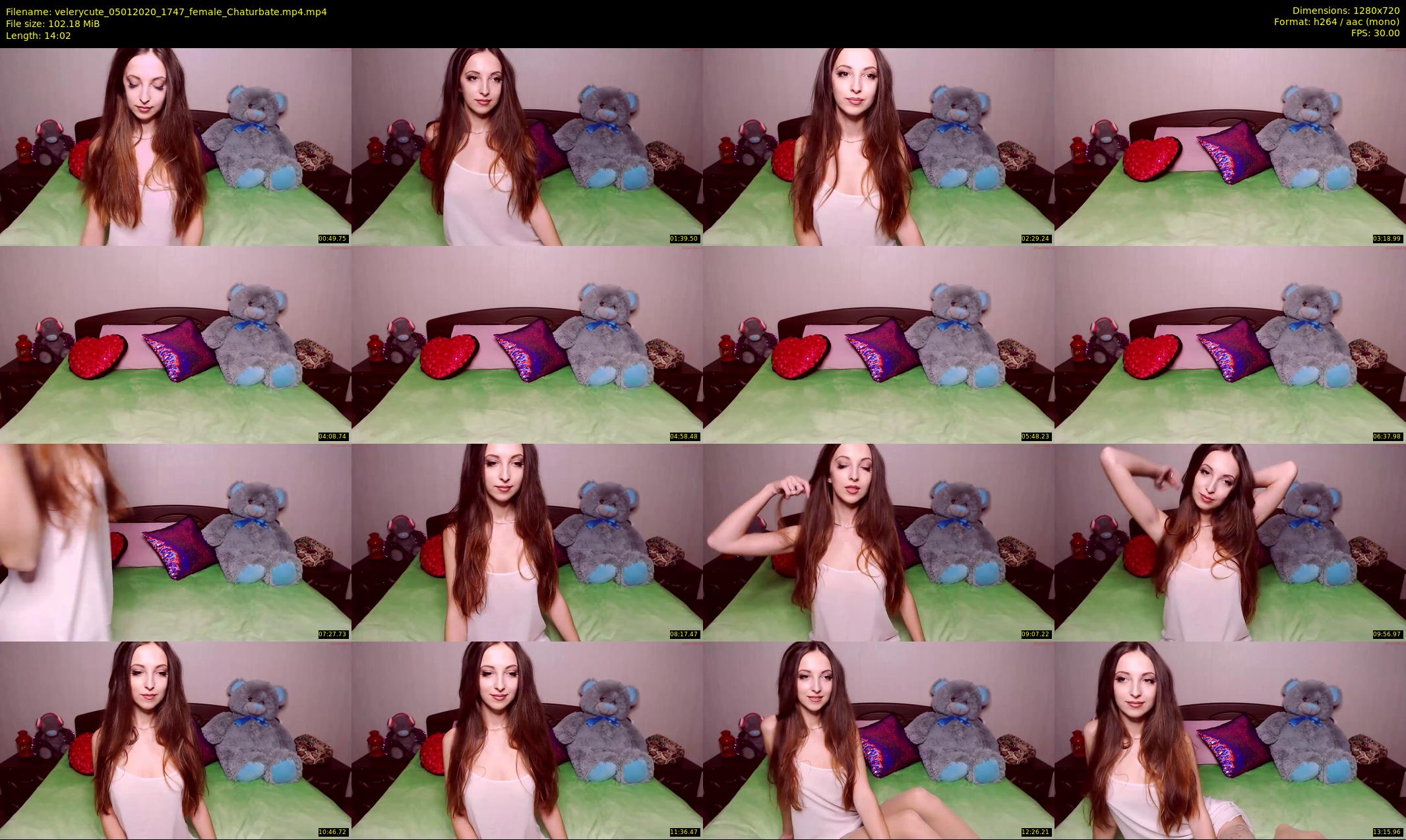 velerycute — 15 minute Chaturbate female cam show recording, 720p, Jan 5, 2020