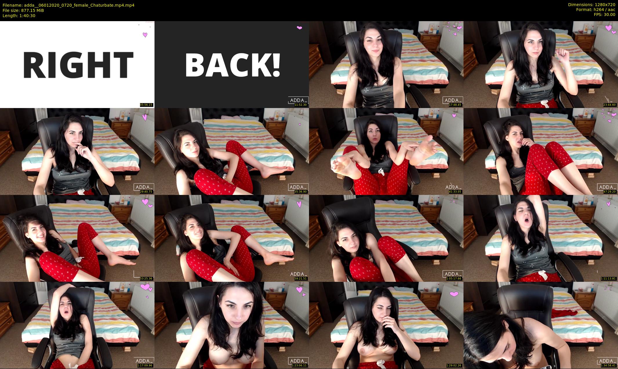 adda_ — 101 minute Chaturbate female cam show recording, 720p, Jan 6, 2020