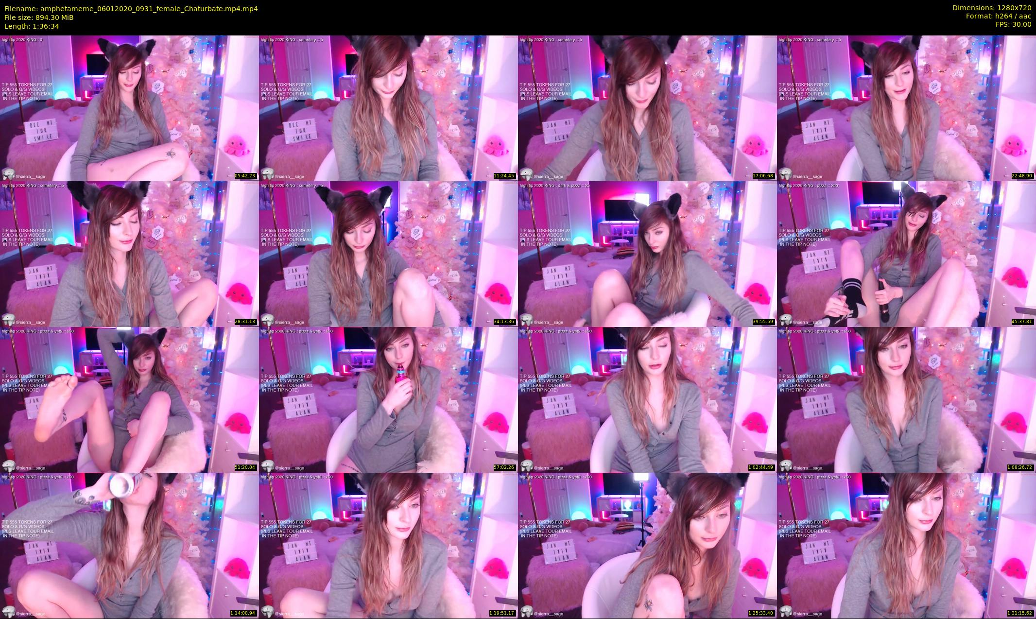 amphetameme — 97 minute Chaturbate female cam show recording, 720p, Jan 6, 2020