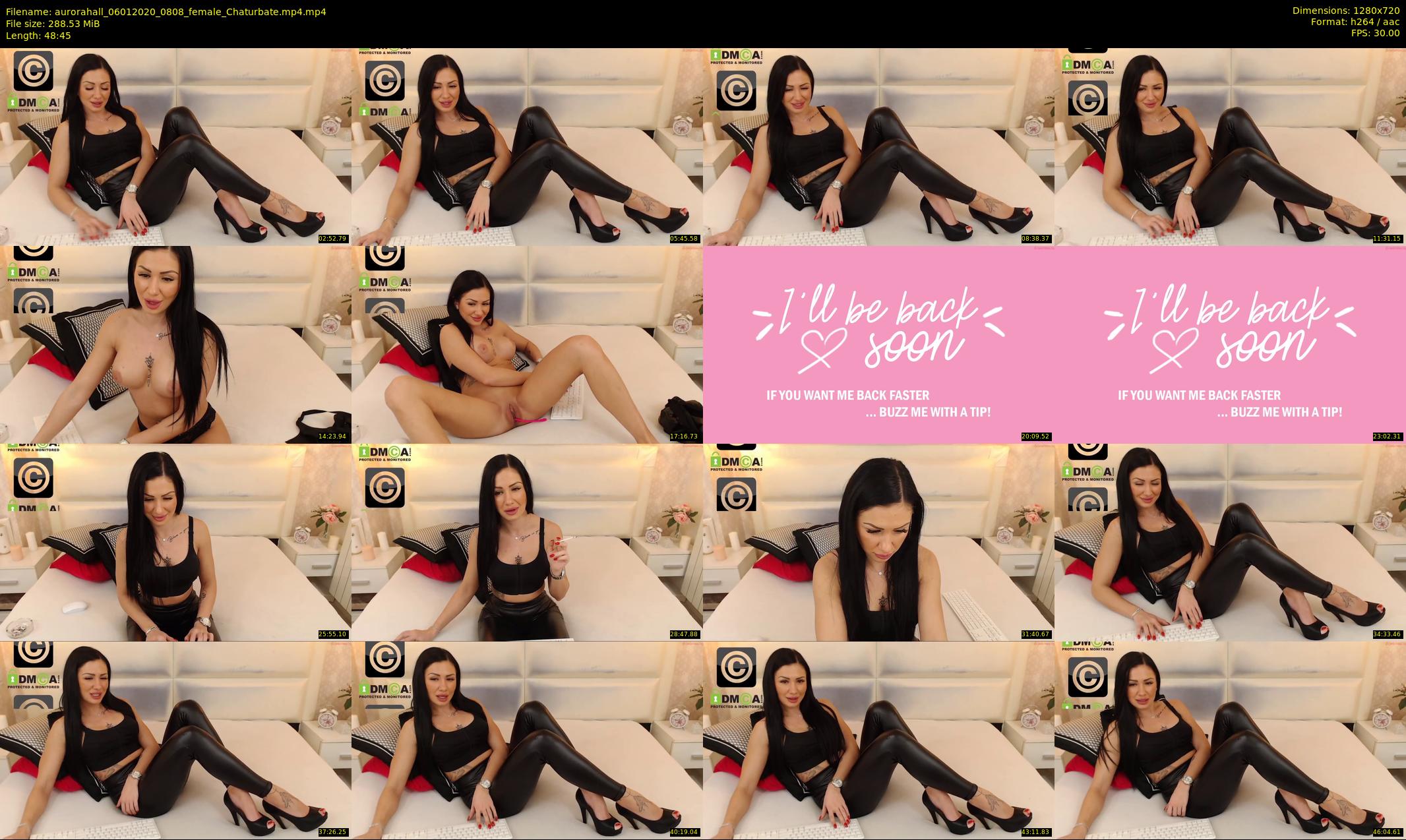 aurorahall — 49 minute Chaturbate female cam show recording, 720p, Jan 6, 2020