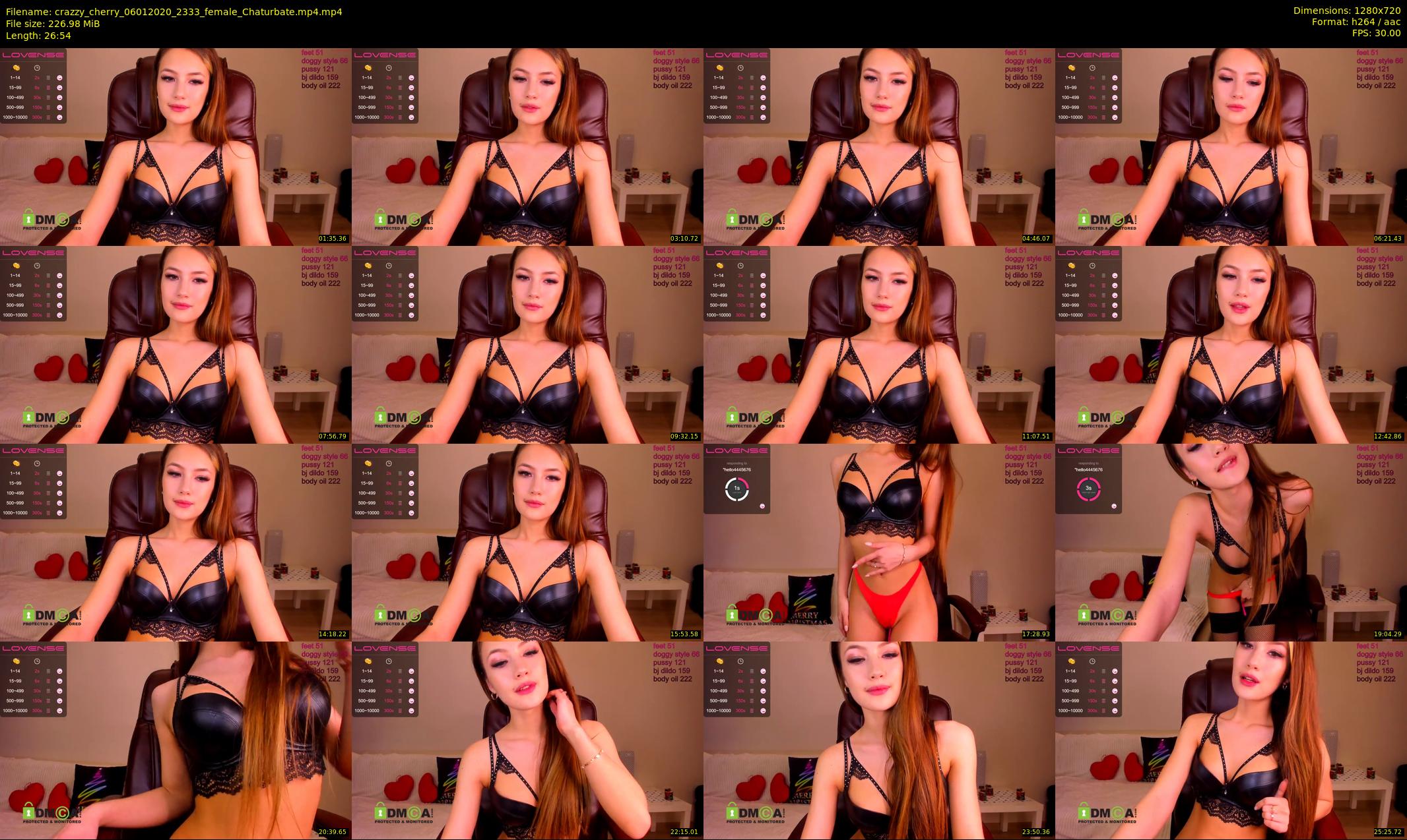 crazzy_cherry — 27 minute Chaturbate female cam show recording, 720p, Jan 6, 2020