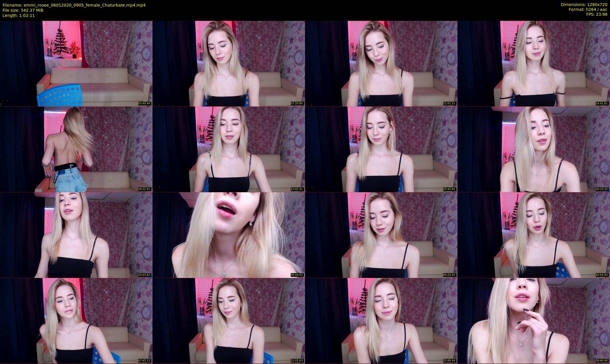 emmi_rosee — 63 minute Chaturbate female cam show recording, 720p, Jan 6, 2020