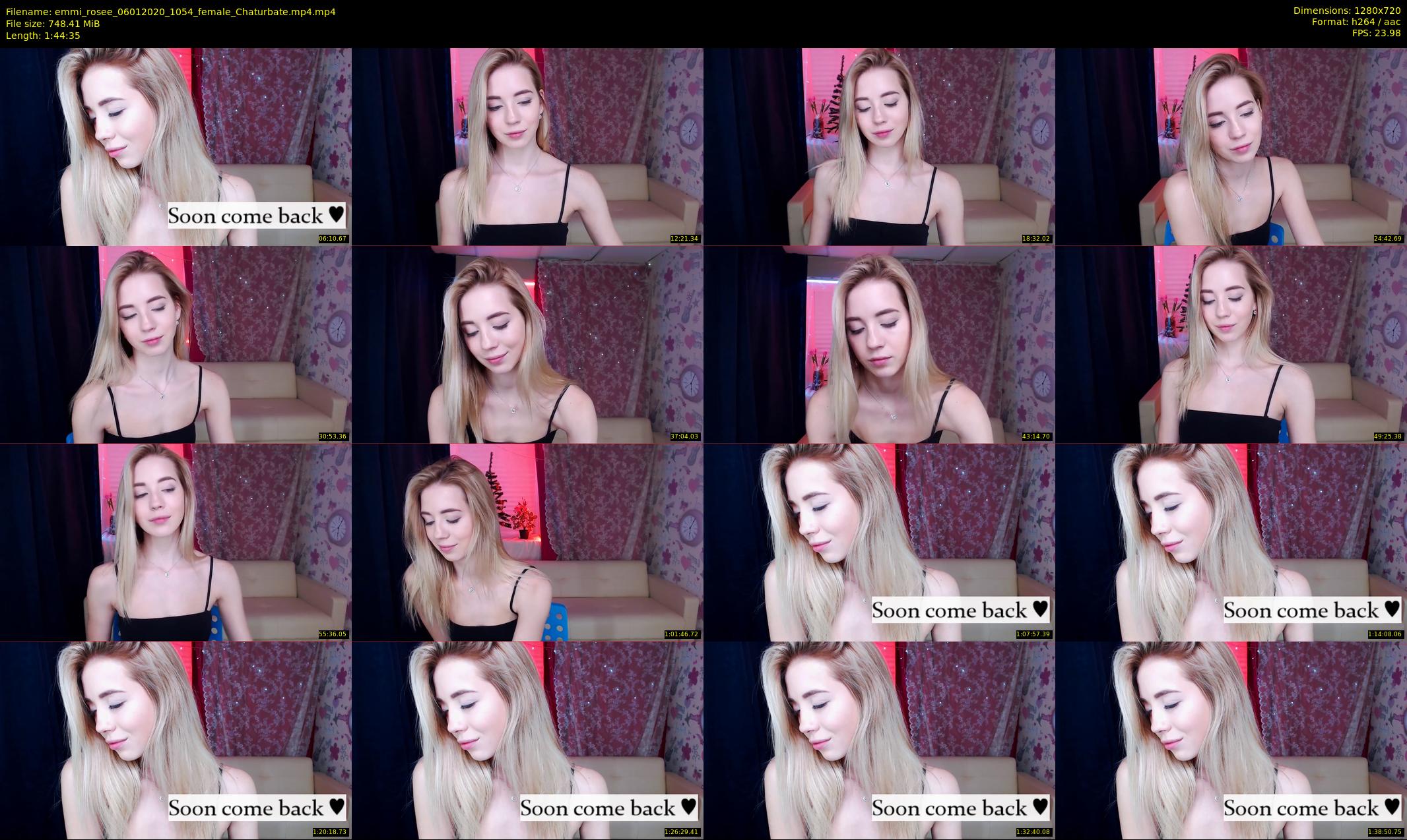 emmi_rosee — 105 minute Chaturbate female cam show recording, 720p, Jan 6, 2020