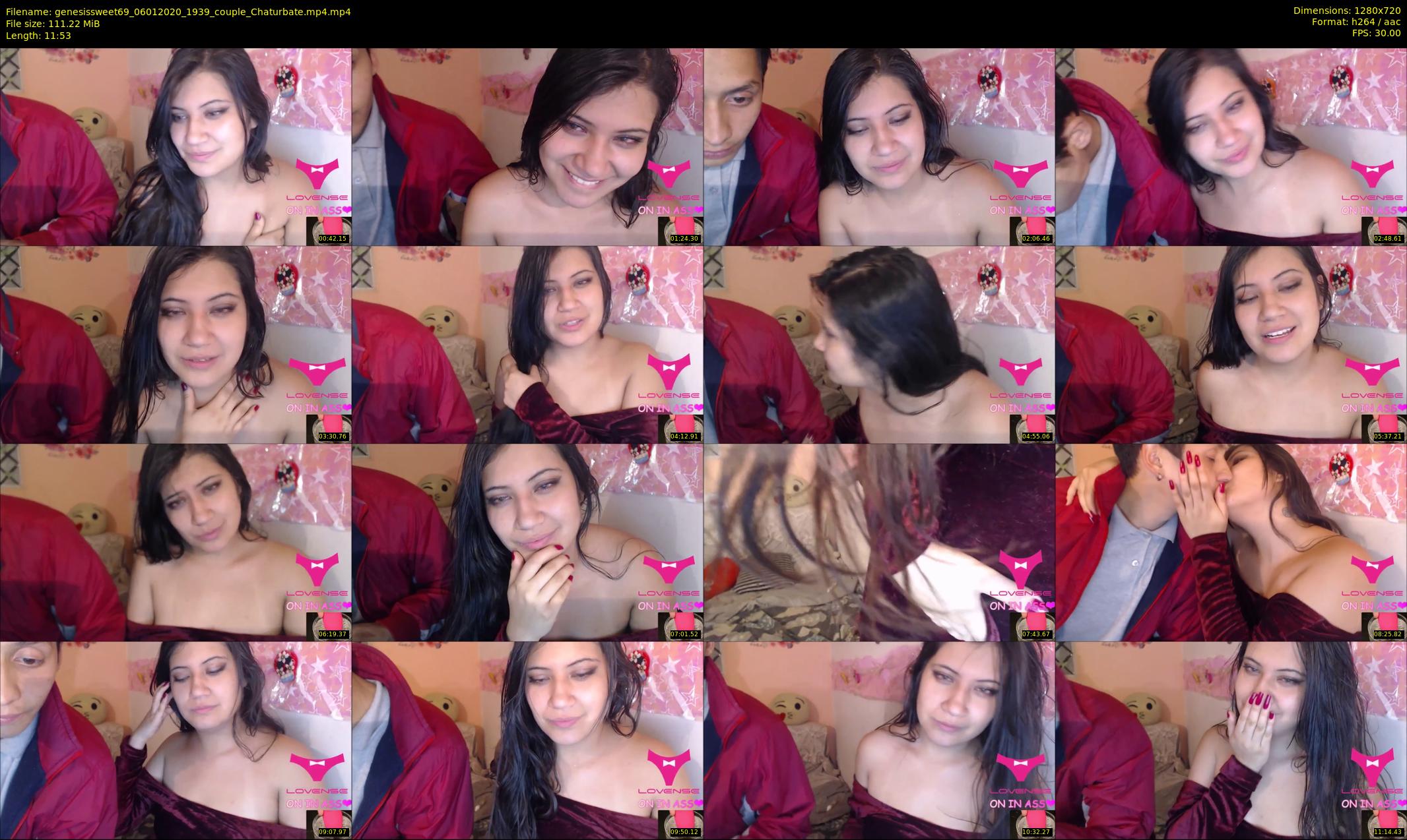 genesissweet69 — 12 minute Chaturbate couple cam show recording, 720p, Jan 6, 2020