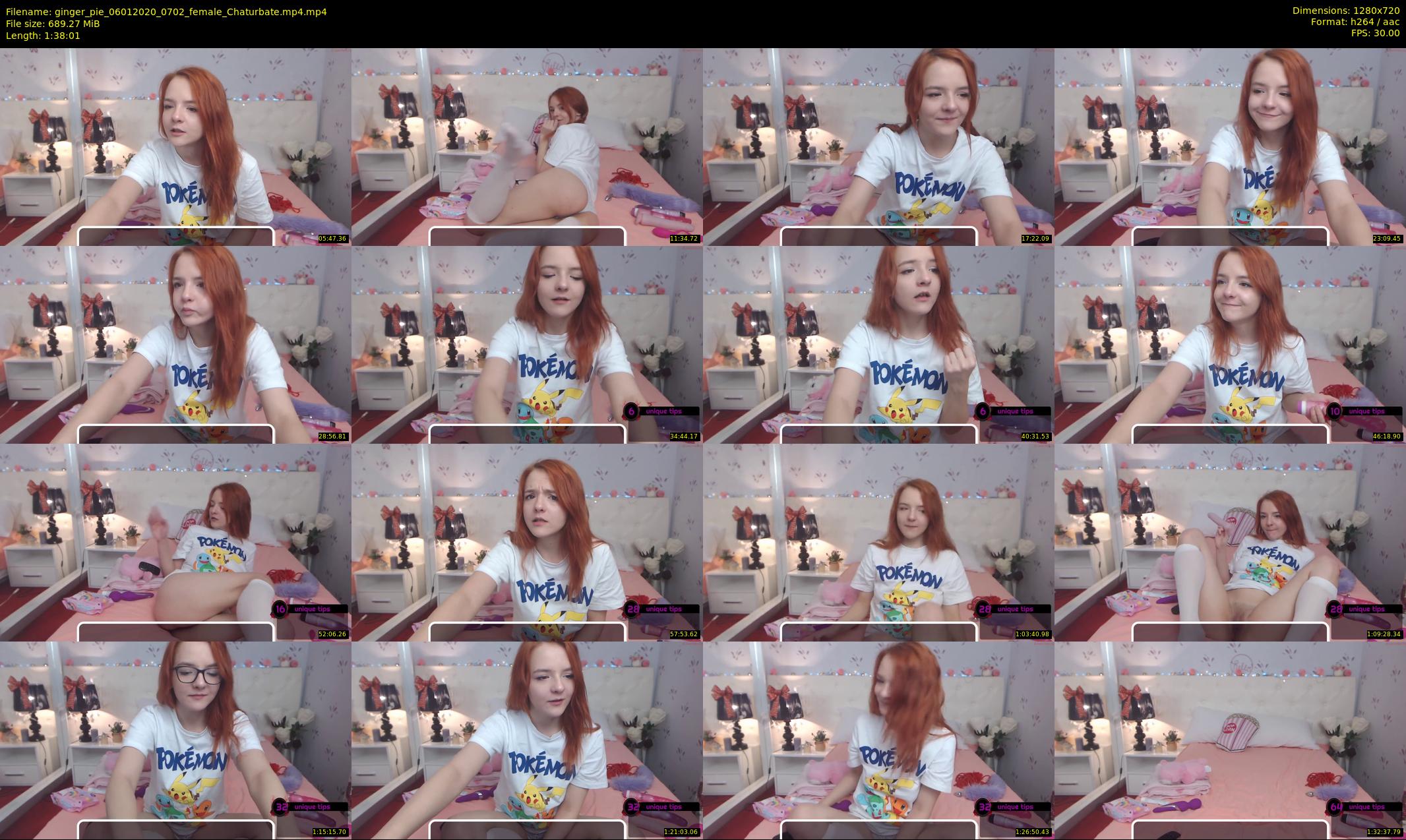 ginger_pie — 99 minute Chaturbate female cam show recording, 720p, Jan 6, 2020