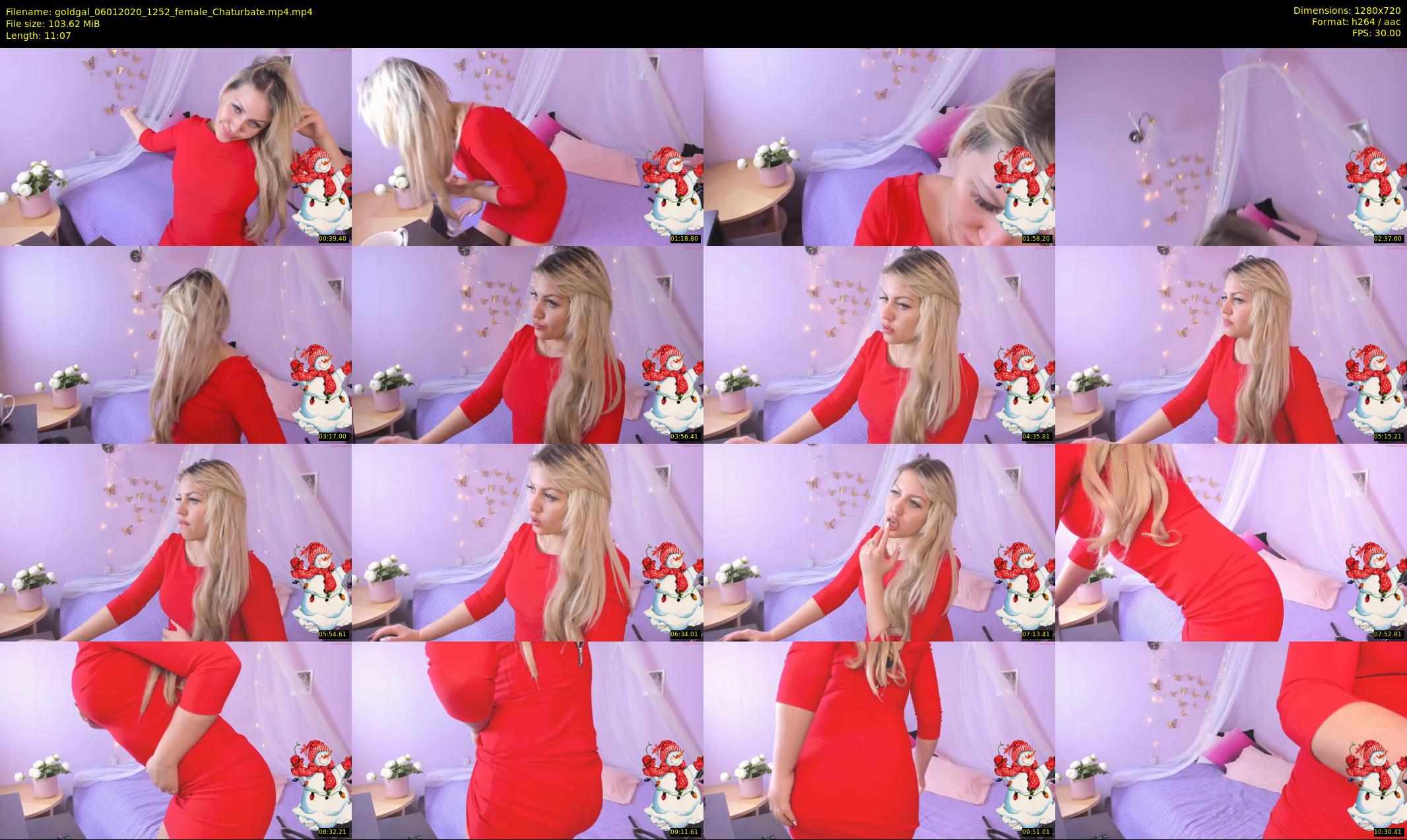 goldgal — 12 minute Chaturbate female cam show recording, 720p, Jan 6, 2020