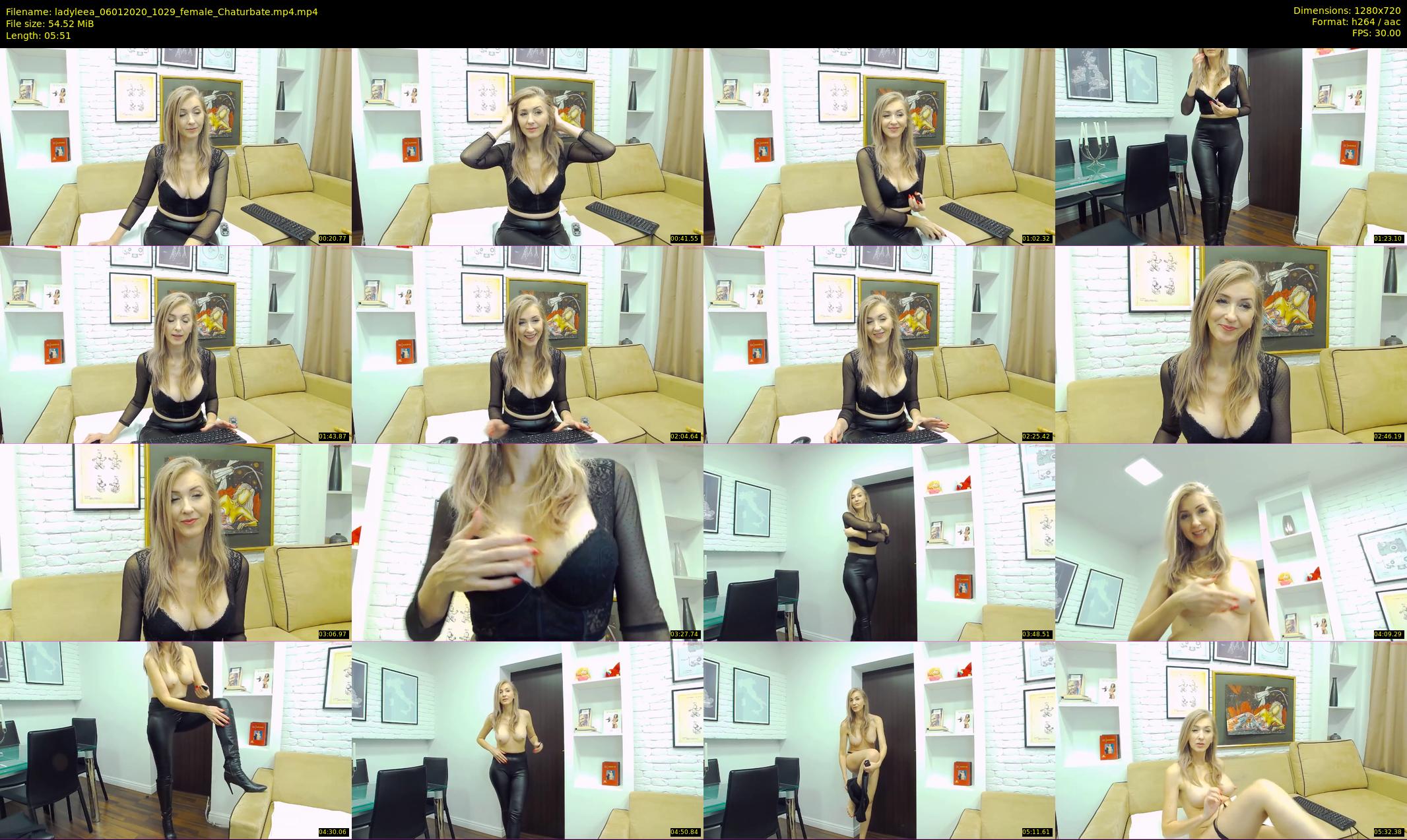 ladyleea — 6 minute Chaturbate female cam show recording, 720p, Jan 6, 2020