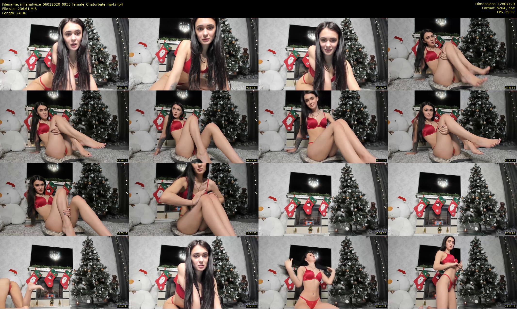 milanatwice — 25 minute Chaturbate female cam show recording, 720p, Jan 6, 2020