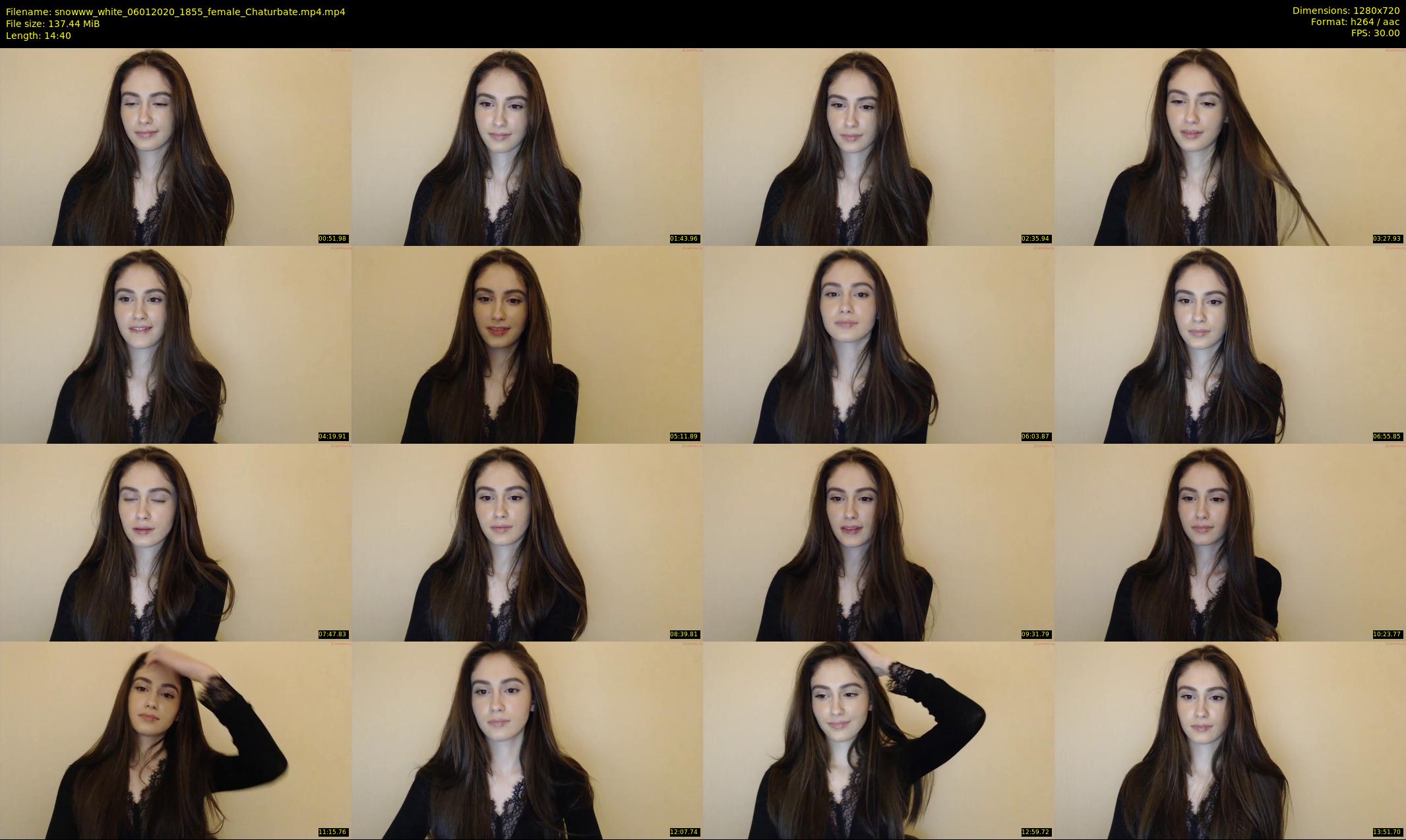 snowww_white — 15 minute Chaturbate female cam show recording, 720p, Jan 6, 2020
