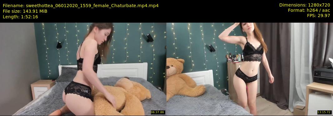 sweethottea — 113 minute Chaturbate female cam show recording, 720p, Jan 6, 2020