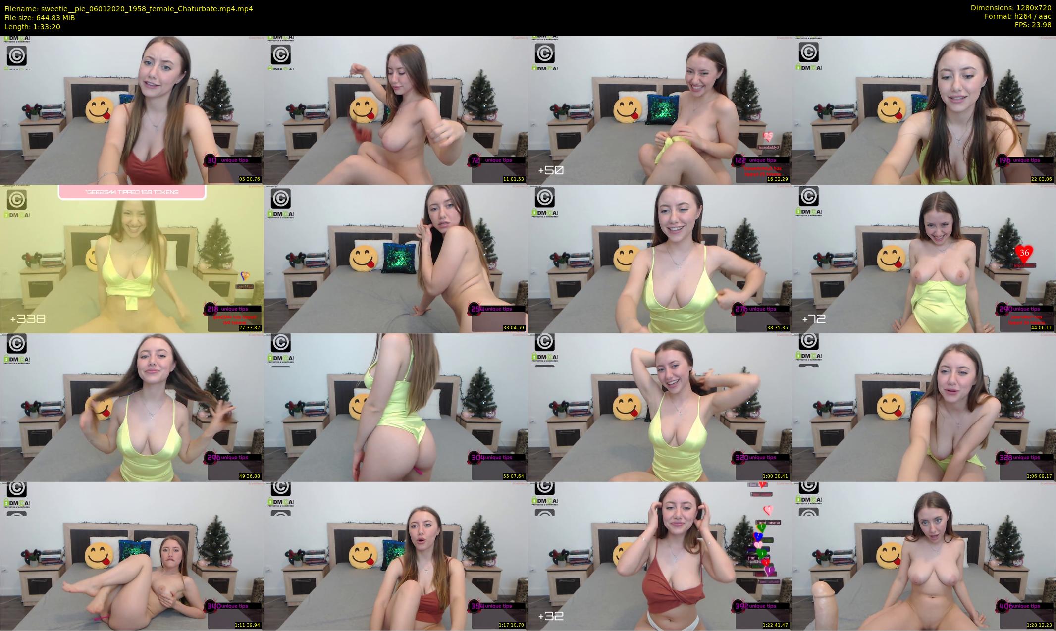 sweetie__pie — 94 minute Chaturbate female cam show recording, 720p, Jan 6, 2020