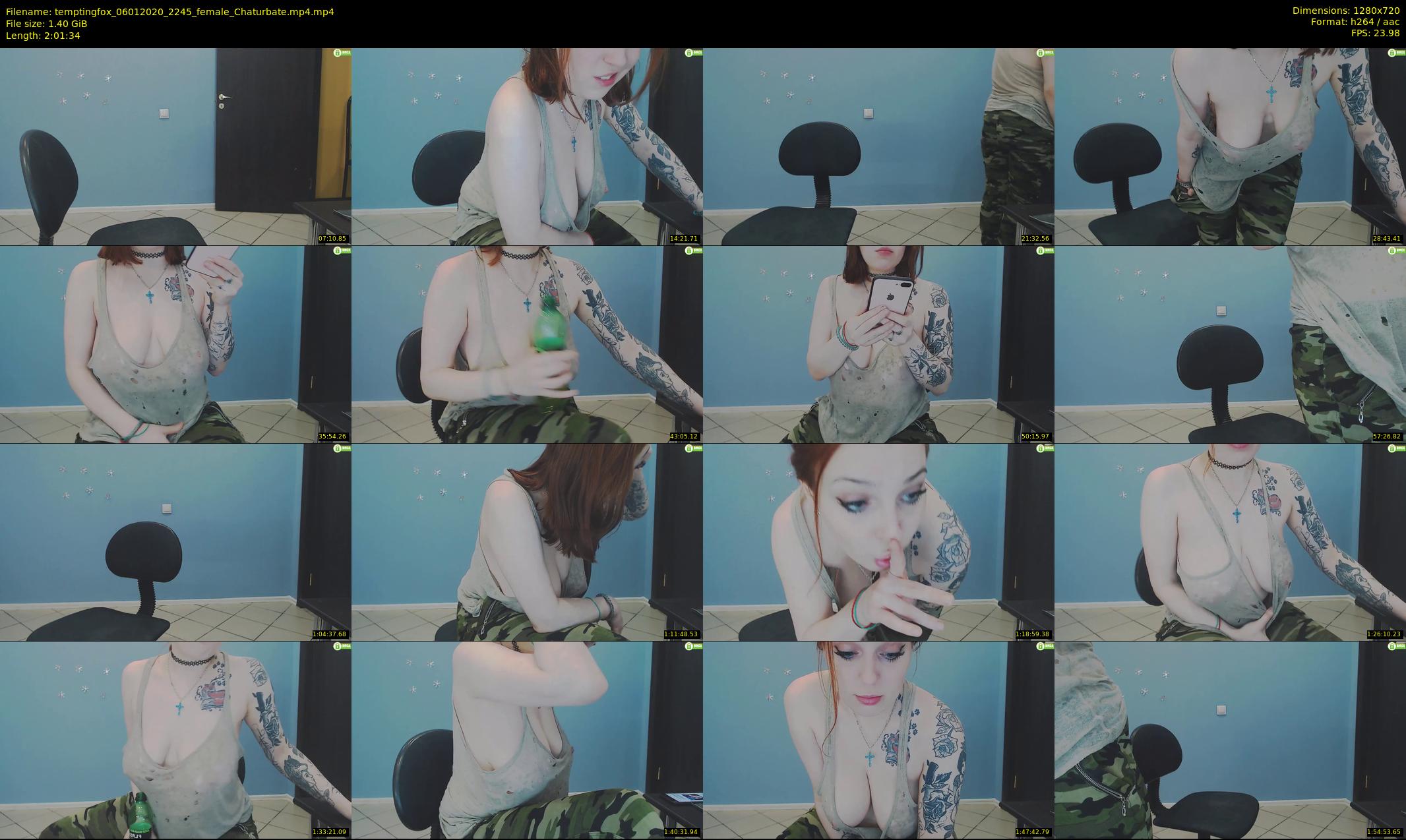 temptingfox — 122 minute Chaturbate female cam show recording, 720p, Jan 6, 2020