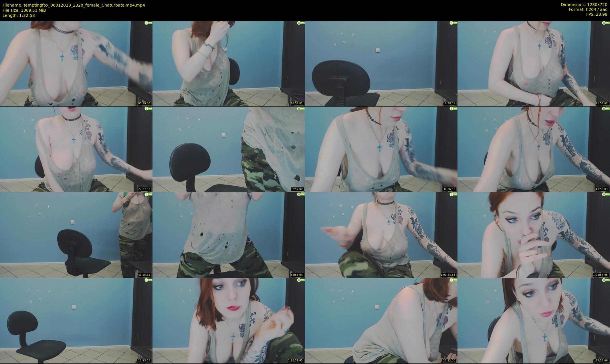 temptingfox — 93 minute Chaturbate female cam show recording, 720p, Jan 6, 2020