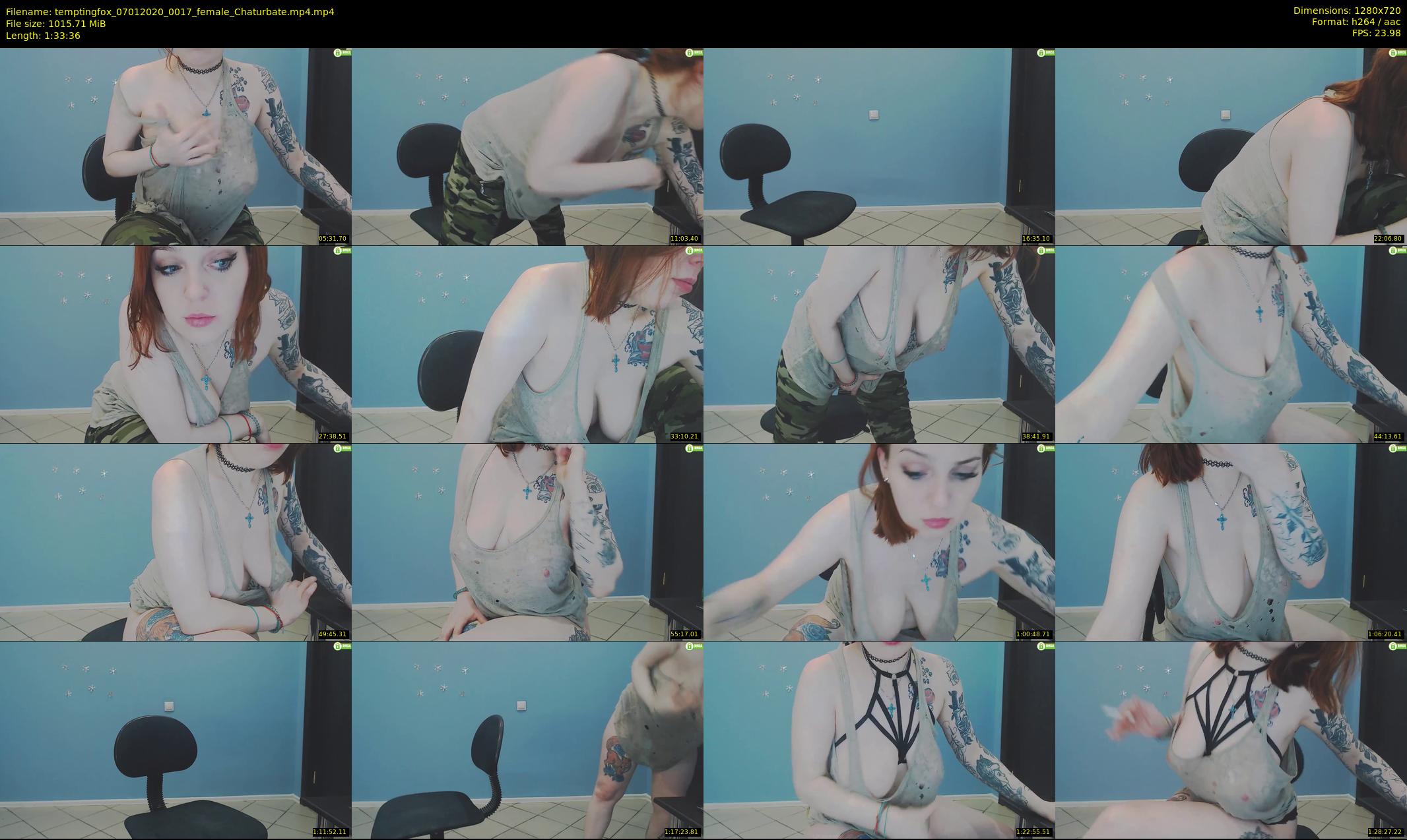 temptingfox — 94 minute Chaturbate female cam show recording, 720p, Jan 7, 2020