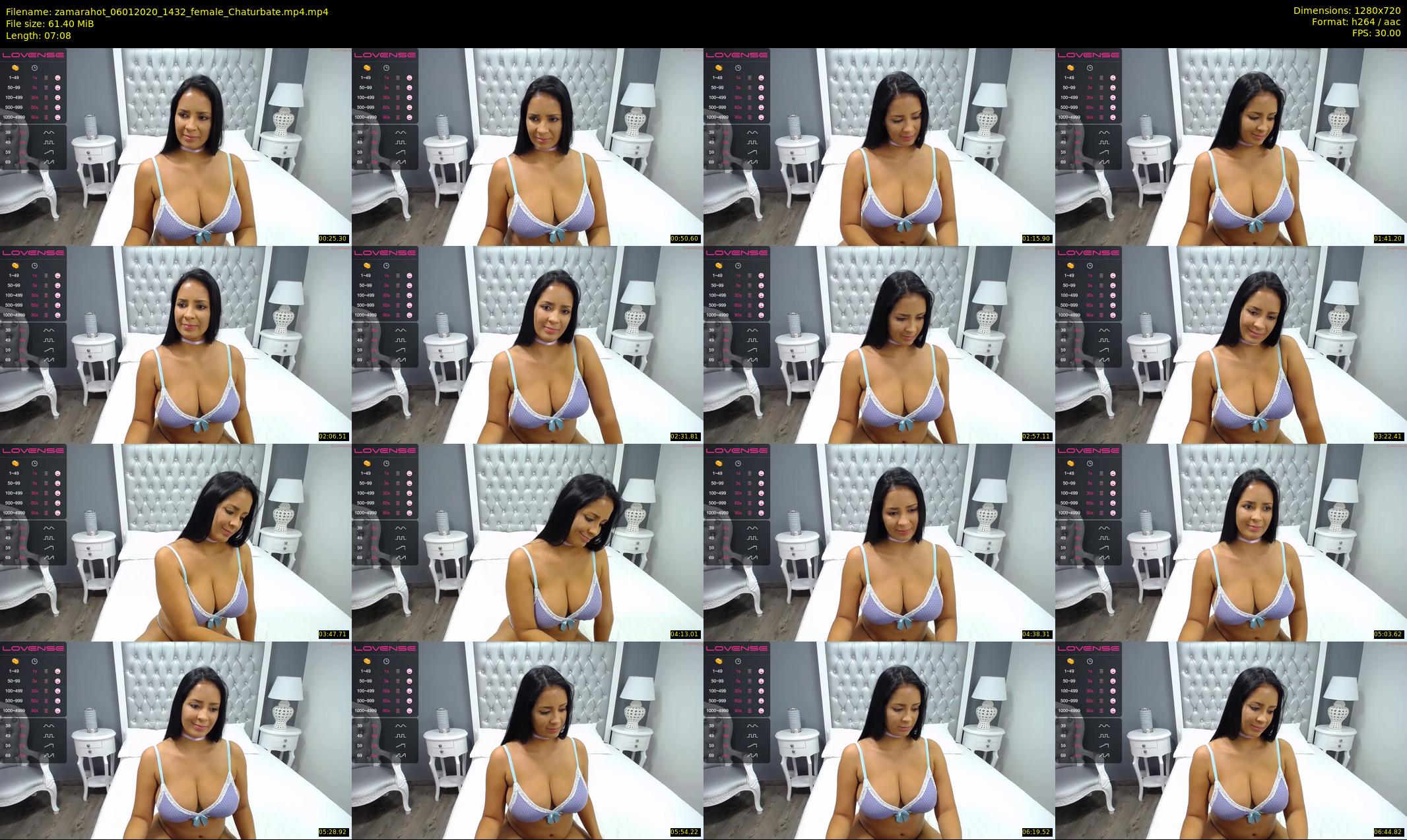 zamarahot — 8 minute Chaturbate female cam show recording, 720p, Jan 6, 2020