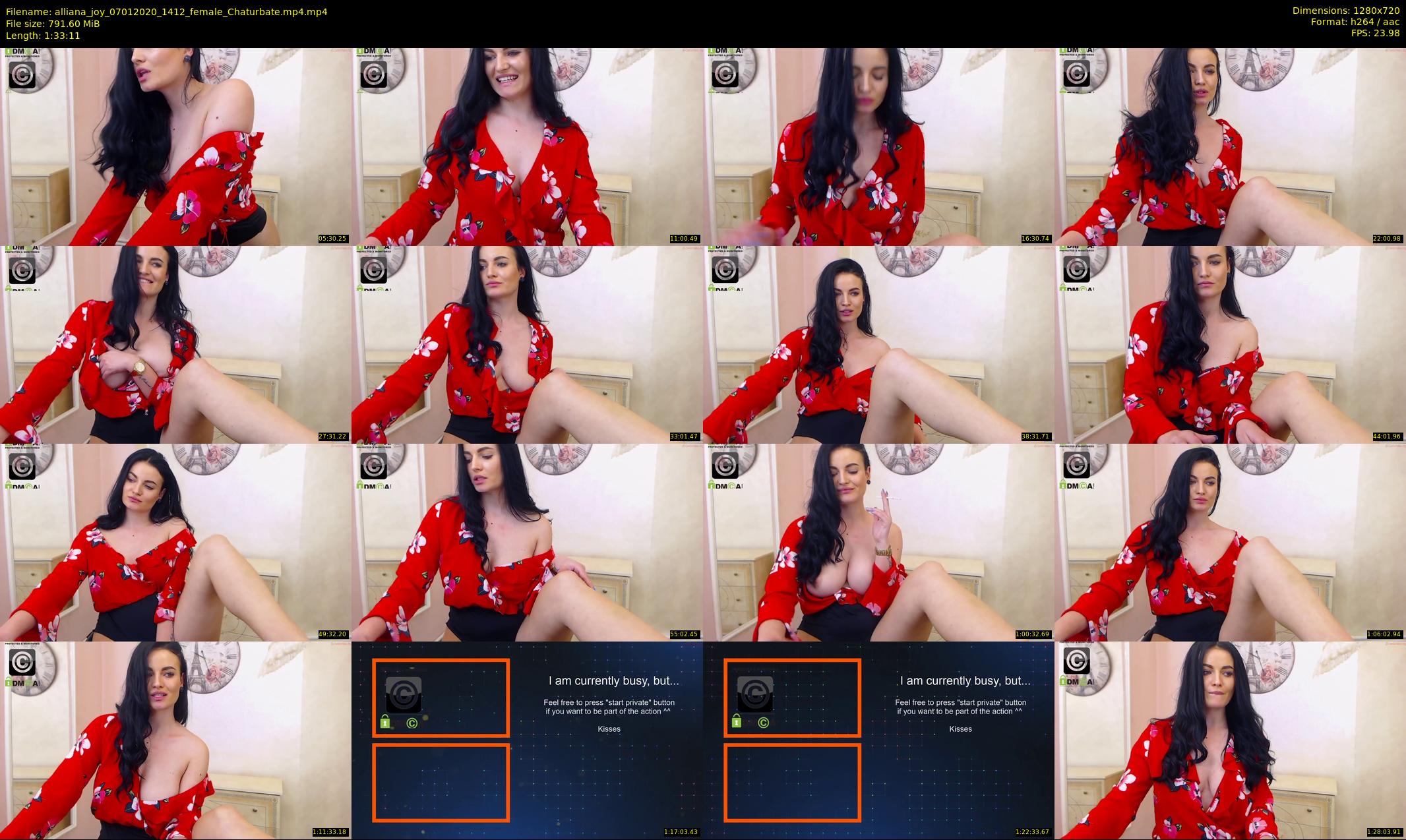 alliana_joy — 94 minute Chaturbate female cam show recording, 720p, Jan 7, 2020
