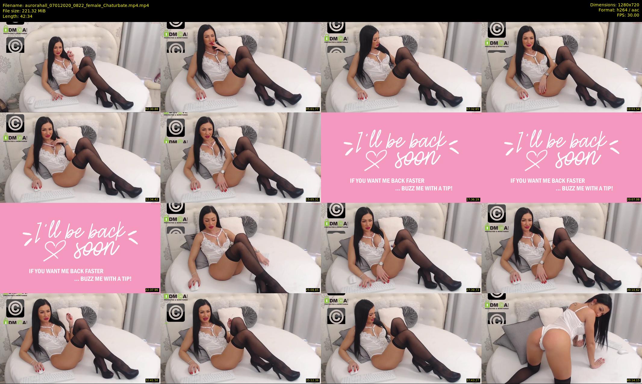 aurorahall — 43 minute Chaturbate female cam show recording, 720p, Jan 7, 2020