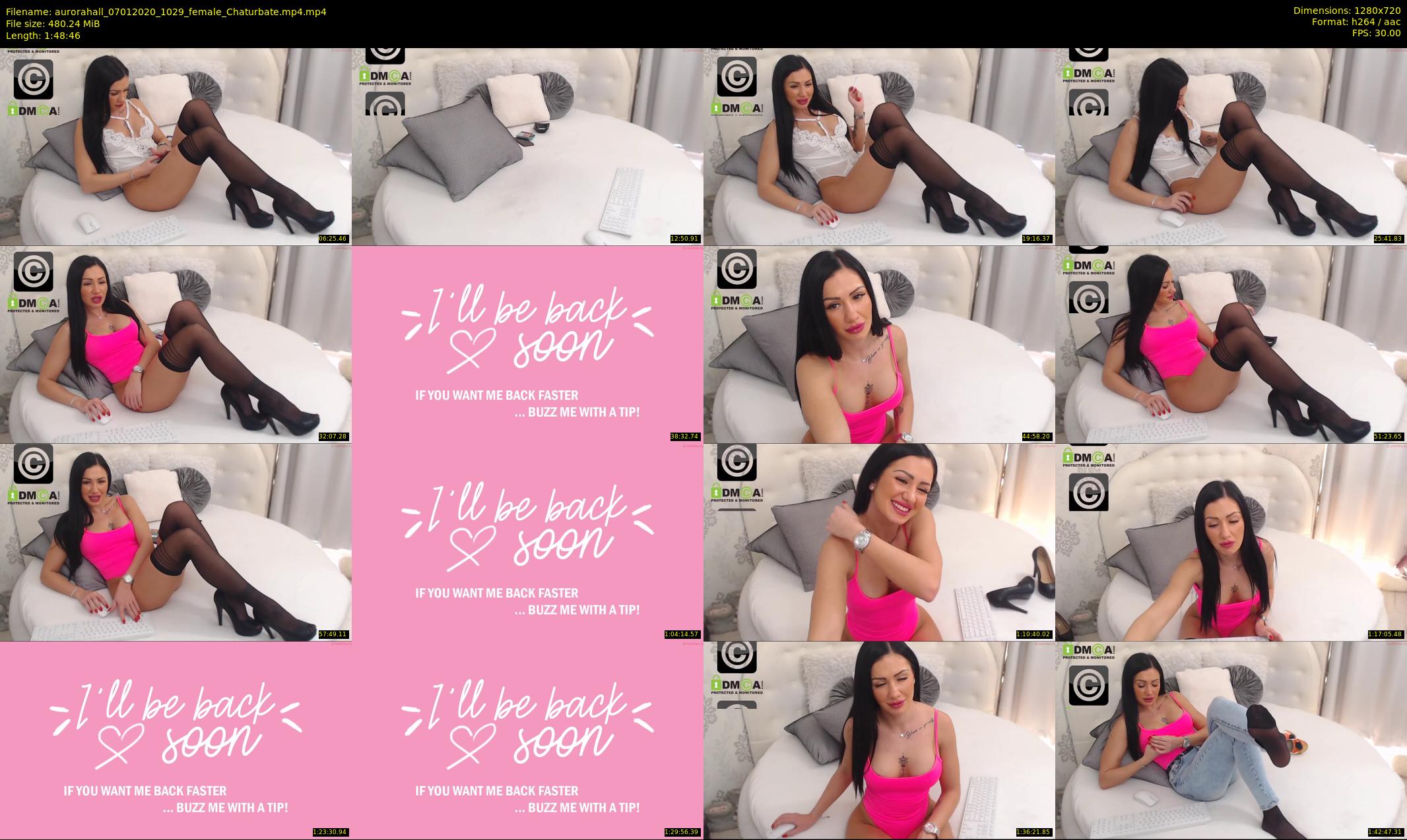 aurorahall — 109 minute Chaturbate female cam show recording, 720p, Jan 7, 2020