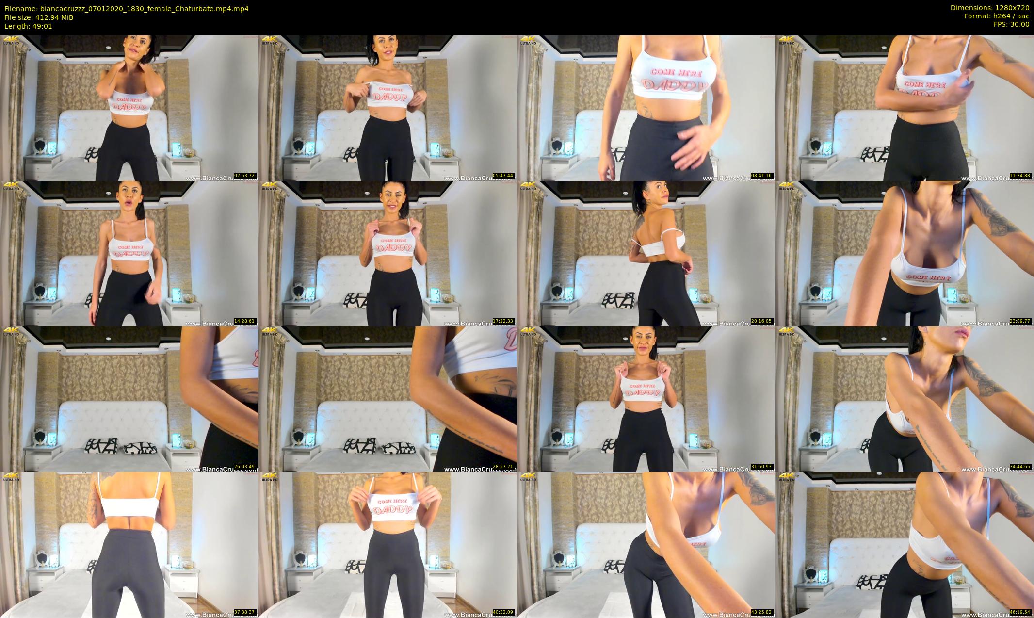biancacruzzz — 50 minute Chaturbate female cam show recording, 720p, Jan 7, 2020
